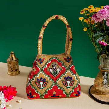 Moti Patola Beaded Batva Handbag