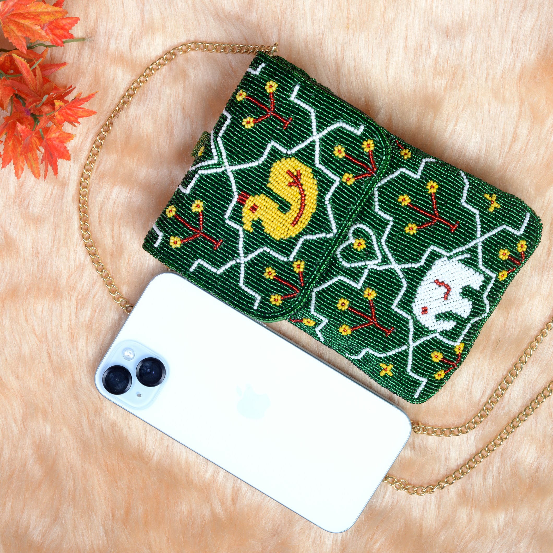 Mobile Cover Pearl Beaded Patola