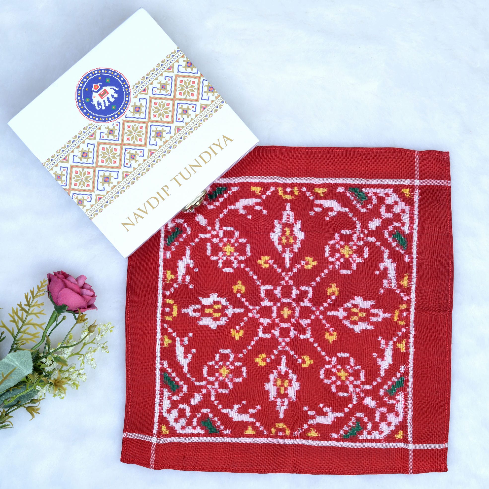 Double Ikat Pocket Square