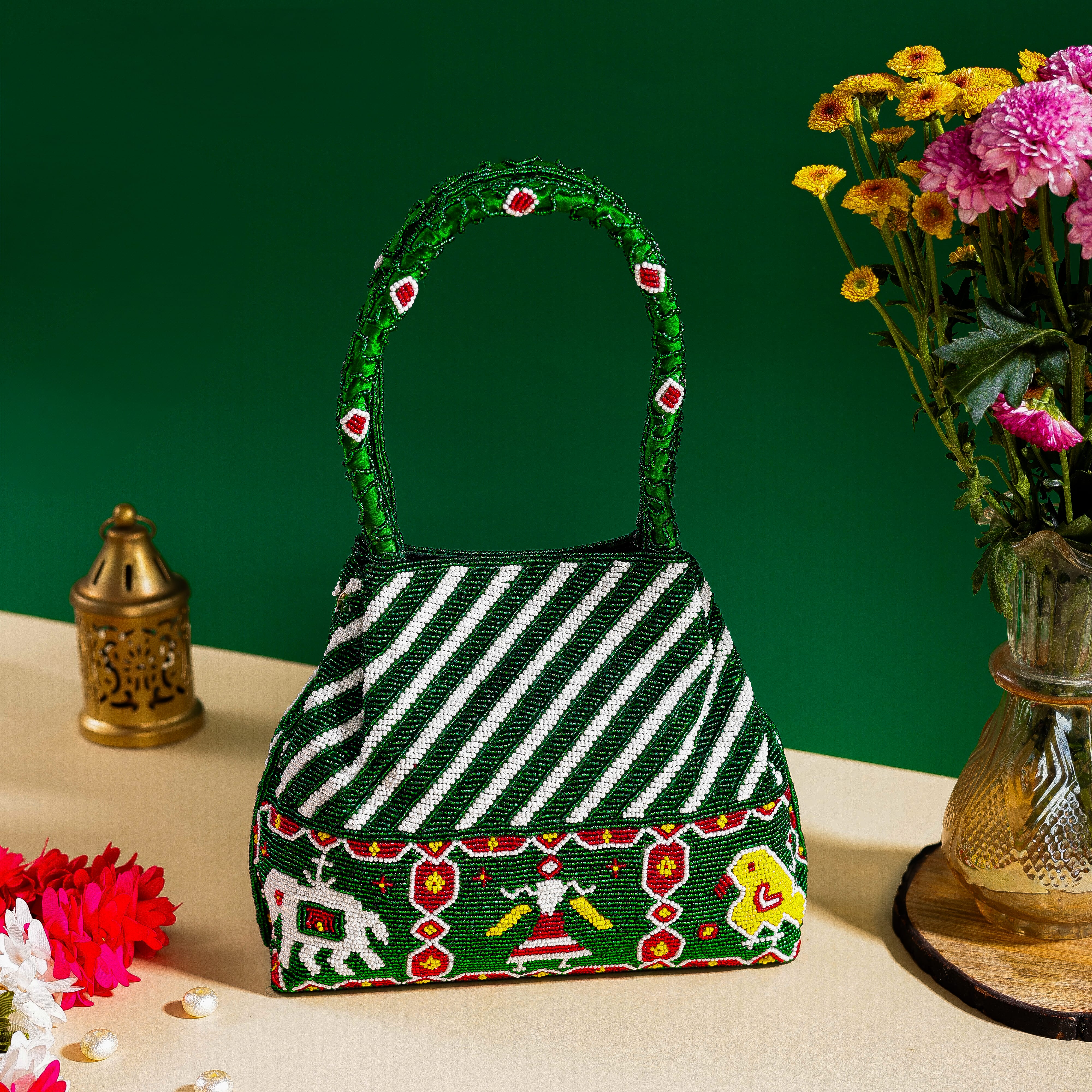 Moti Patola Beaded Batva Handbag
