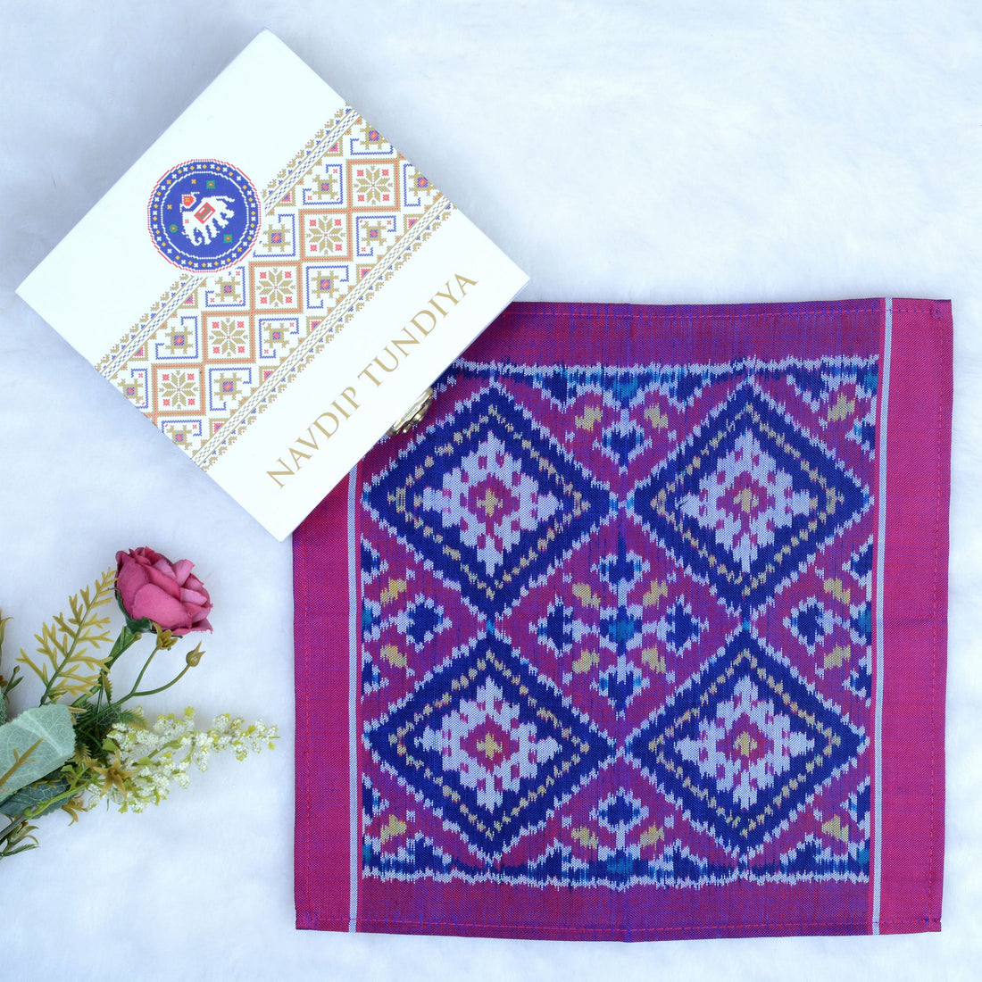 Single Ikat Pocket Square