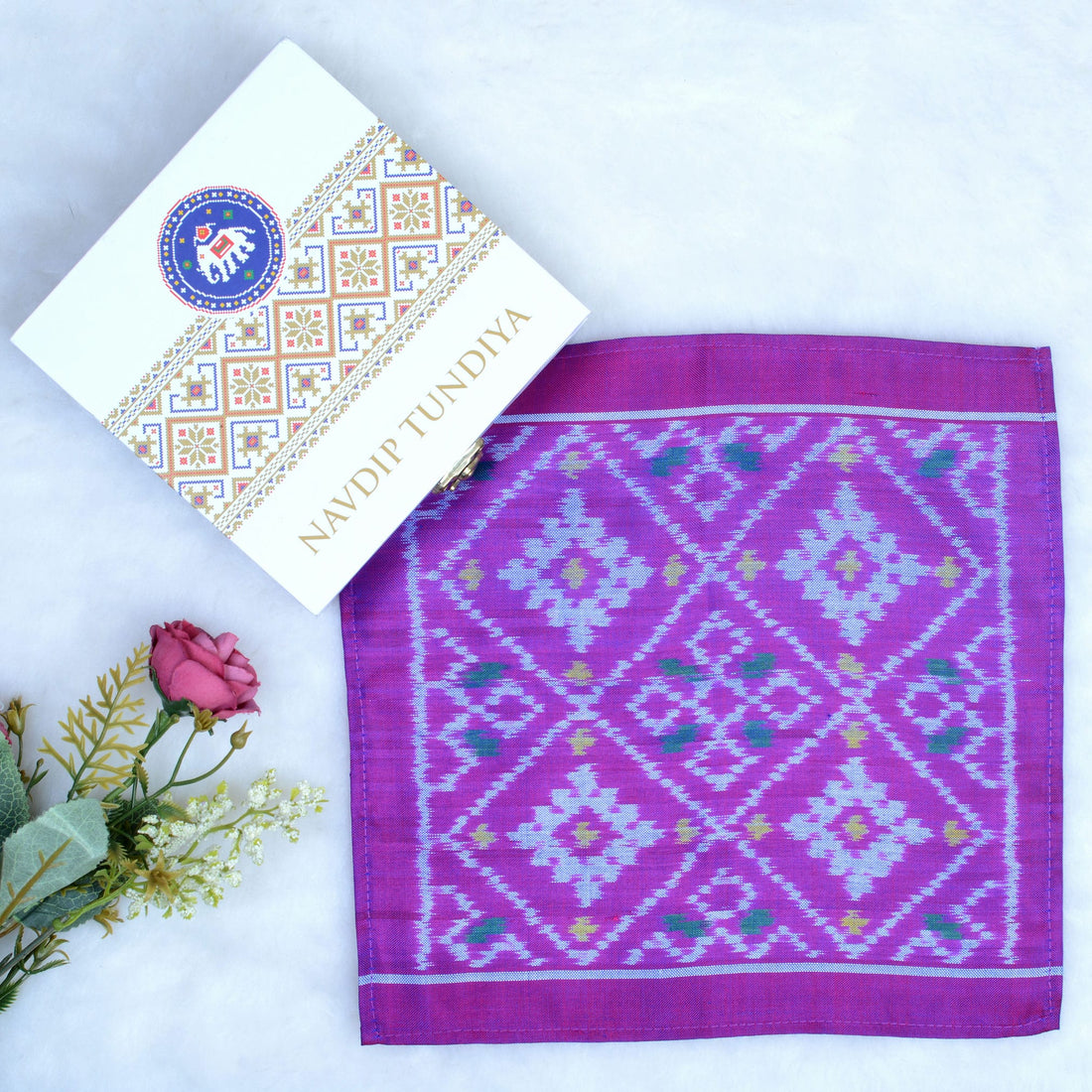 Single Ikat Pocket Square