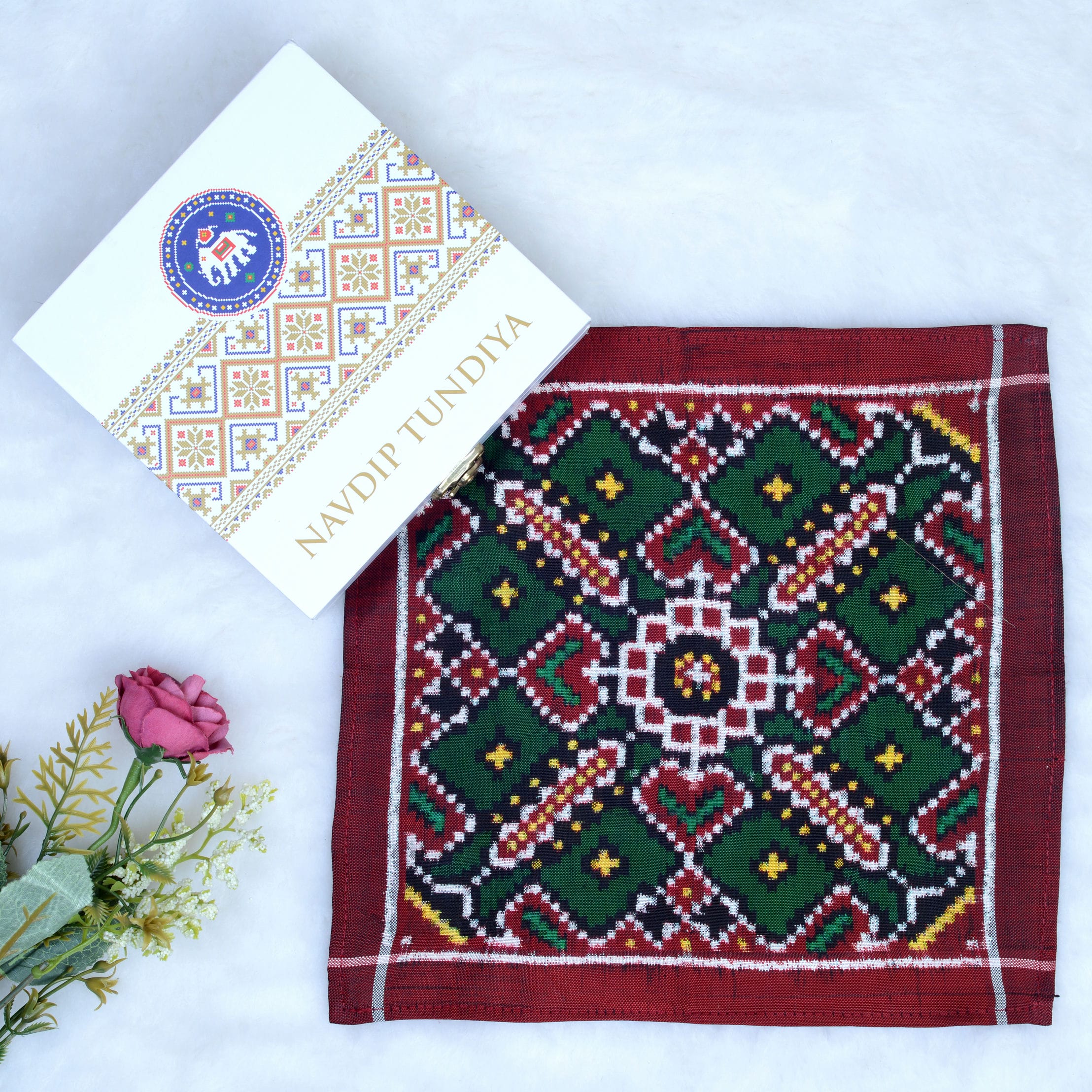 Double Ikat Pocket Square