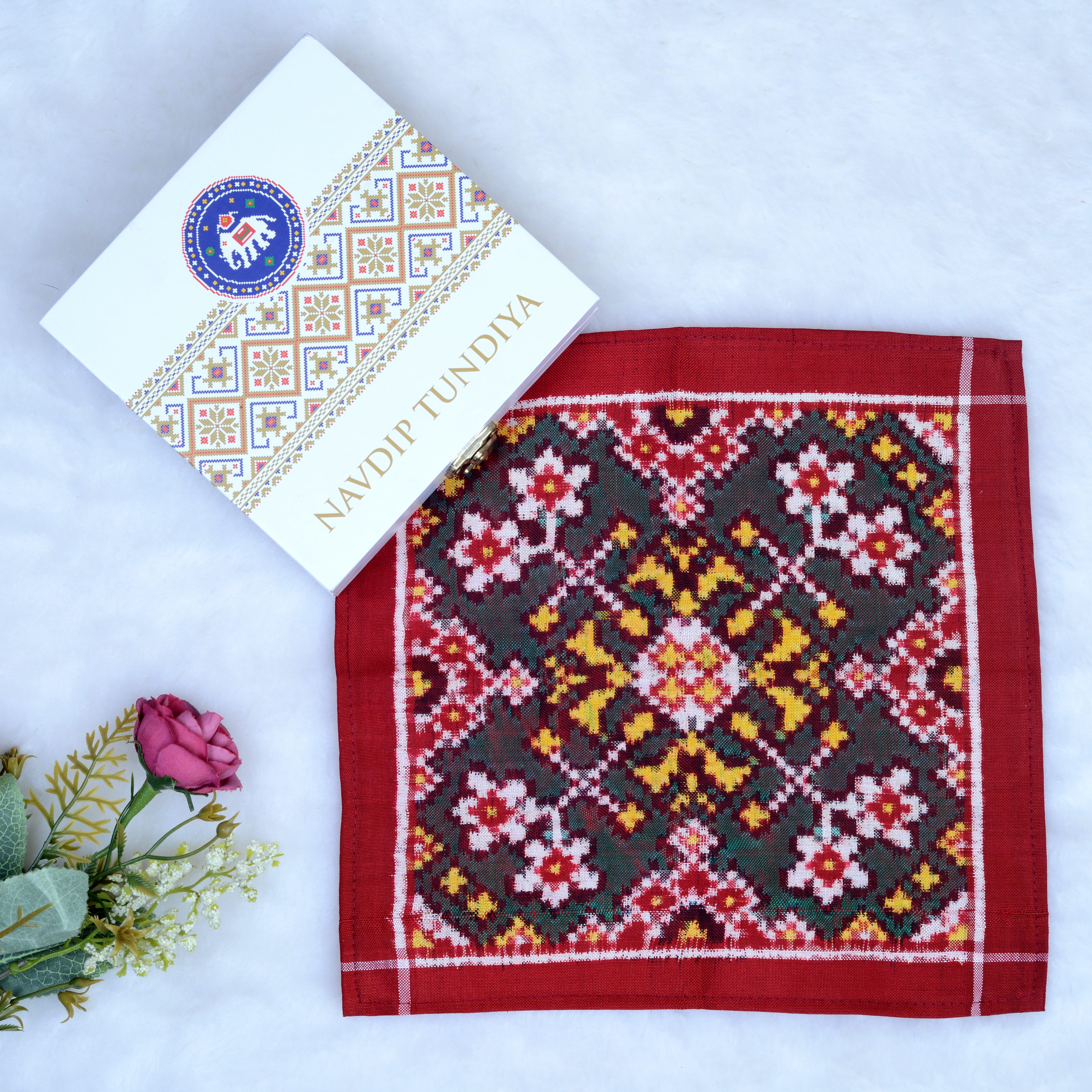 Double Ikat Pocket Square