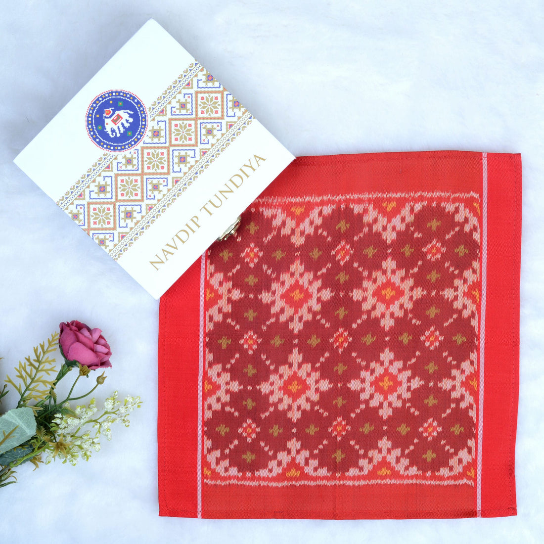 Single Ikat Pocket Square