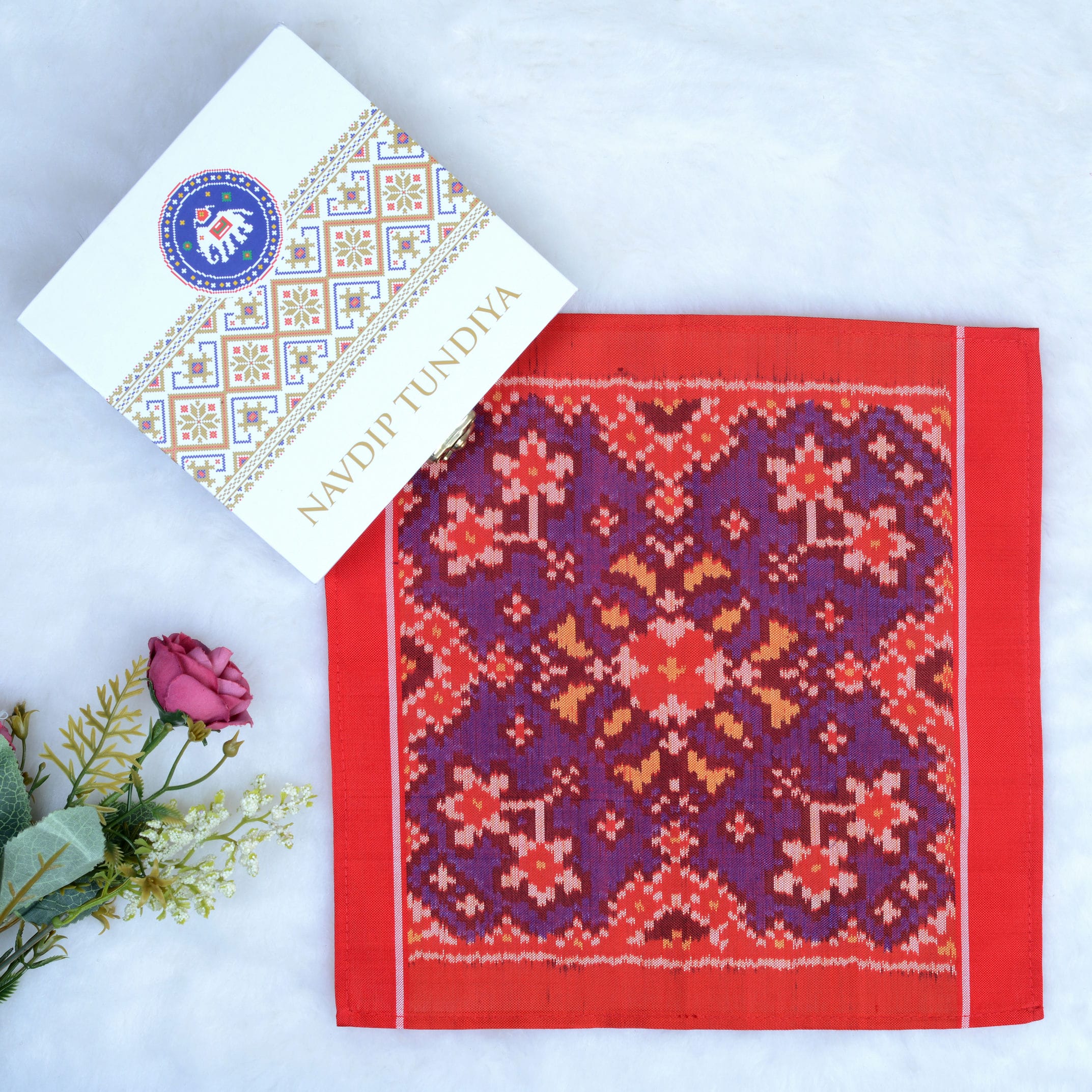 Single Ikat Pocket Square