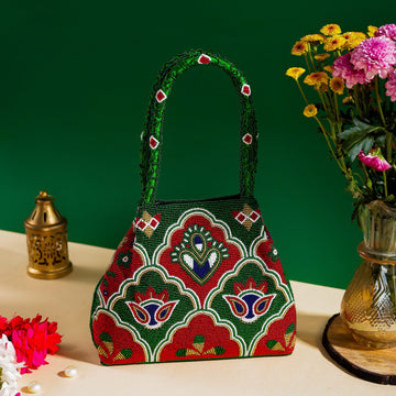 Moti Patola Beaded Batva Handbag