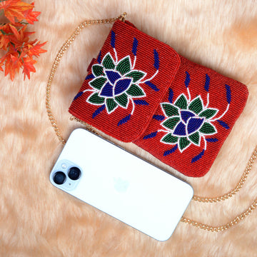 Mobile Cover Pearl Beaded Patola