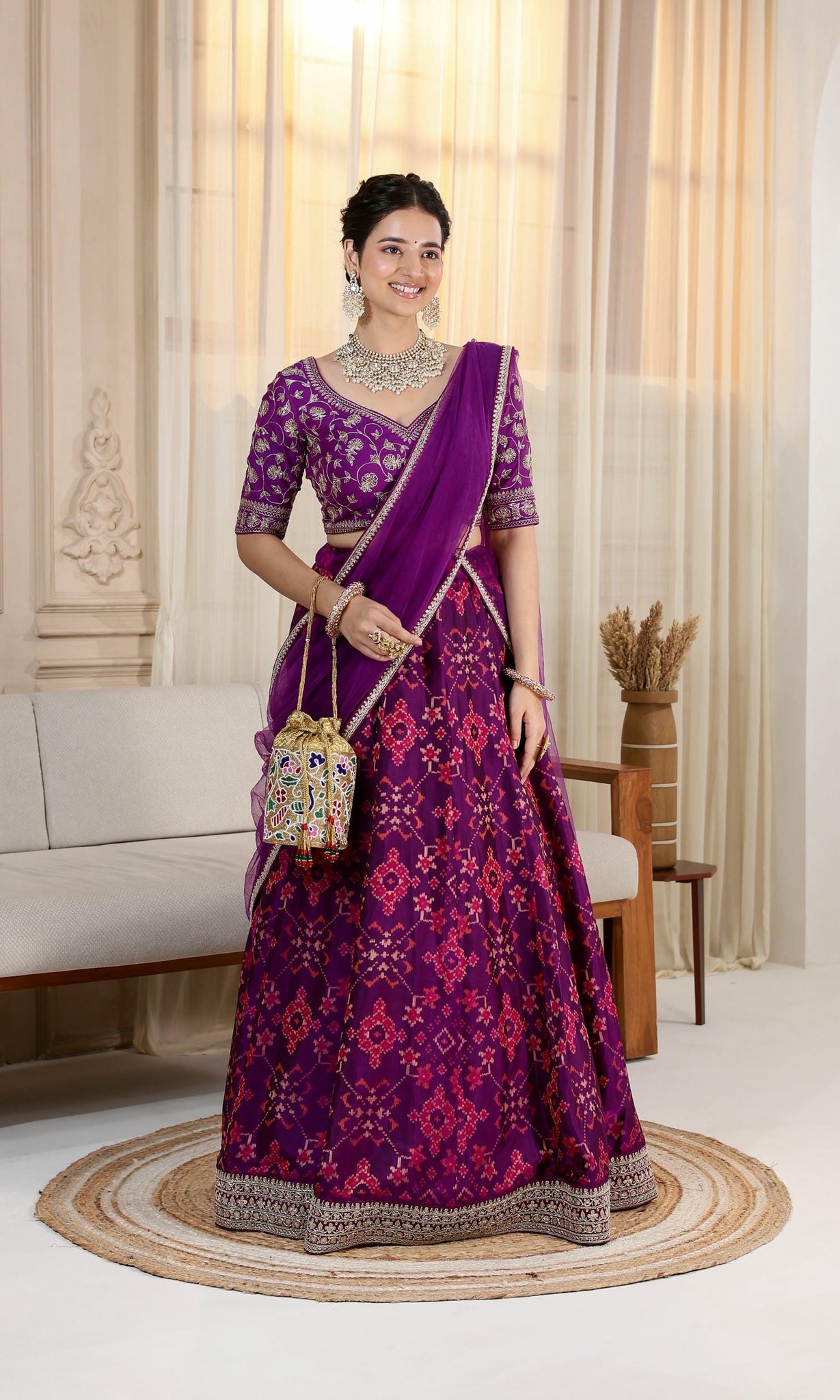 Rajkoti Patola Kali Lehenga