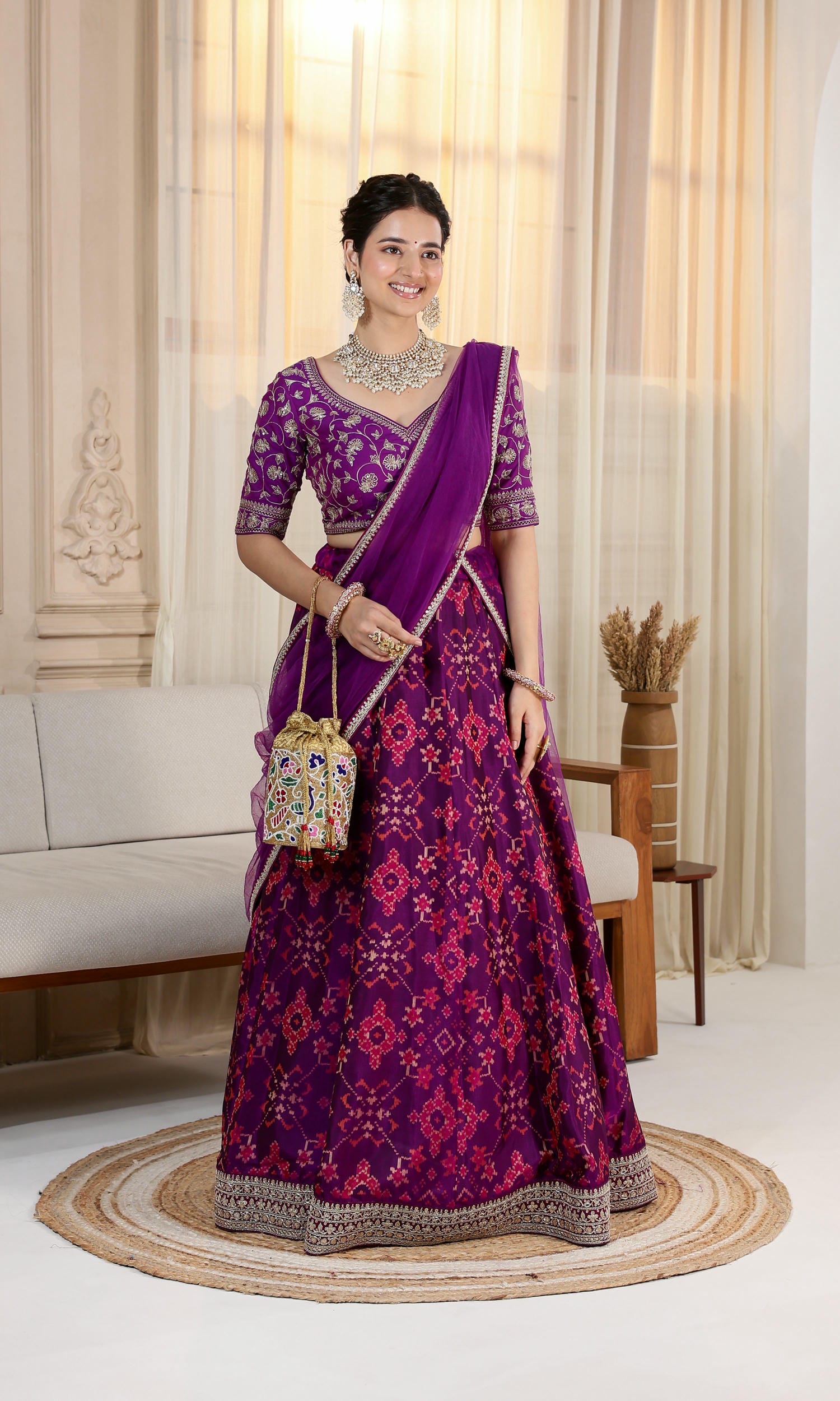 Rajkoti Patola Kali Lehenga