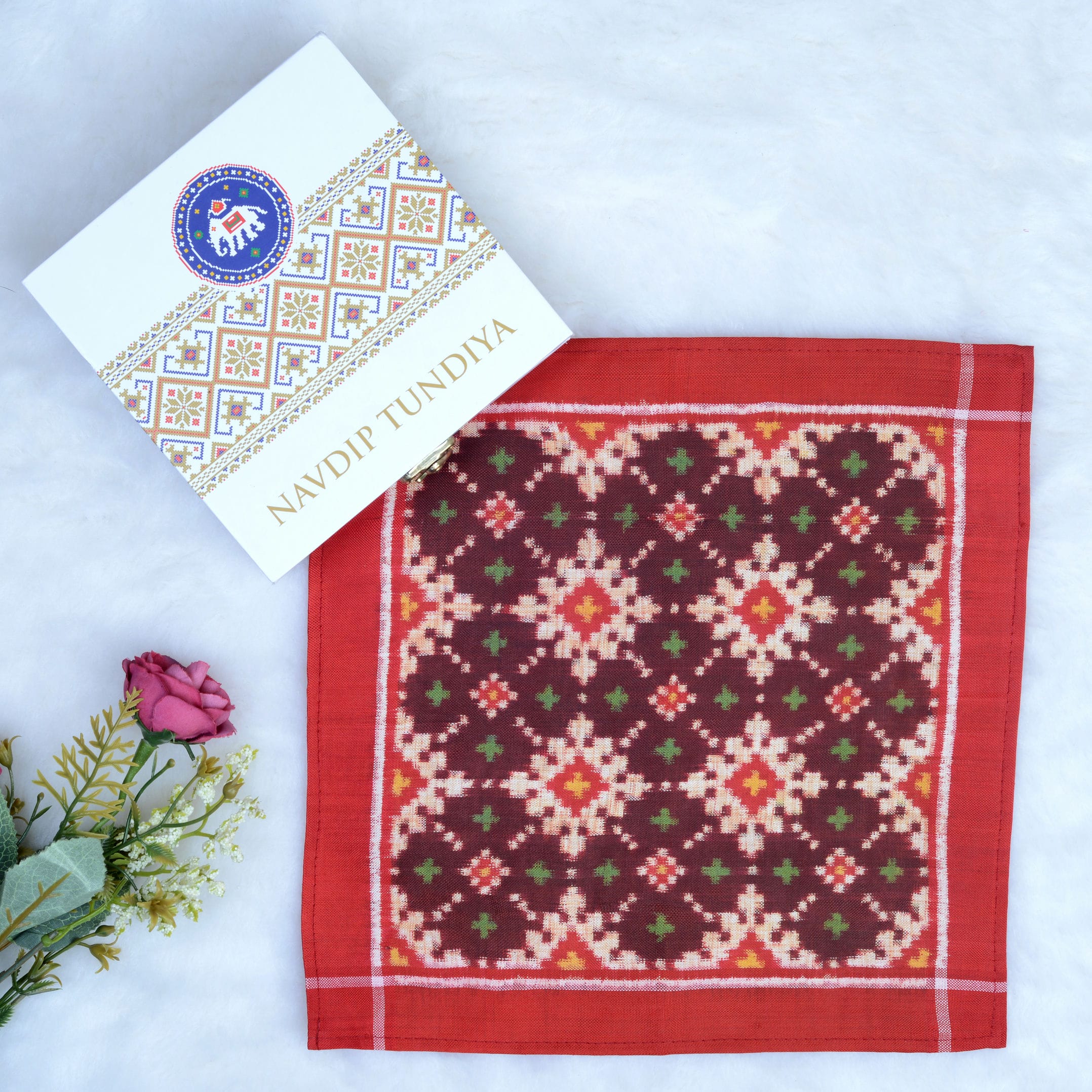 Double Ikat Pocket Square