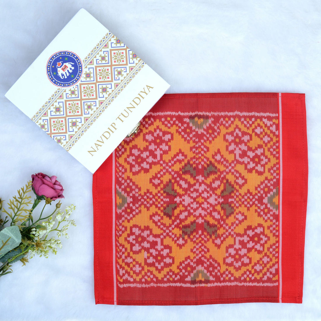 Single Ikat Pocket Square