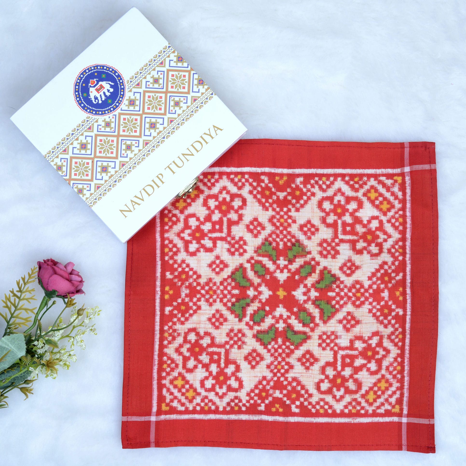 Double Ikat Pocket Square
