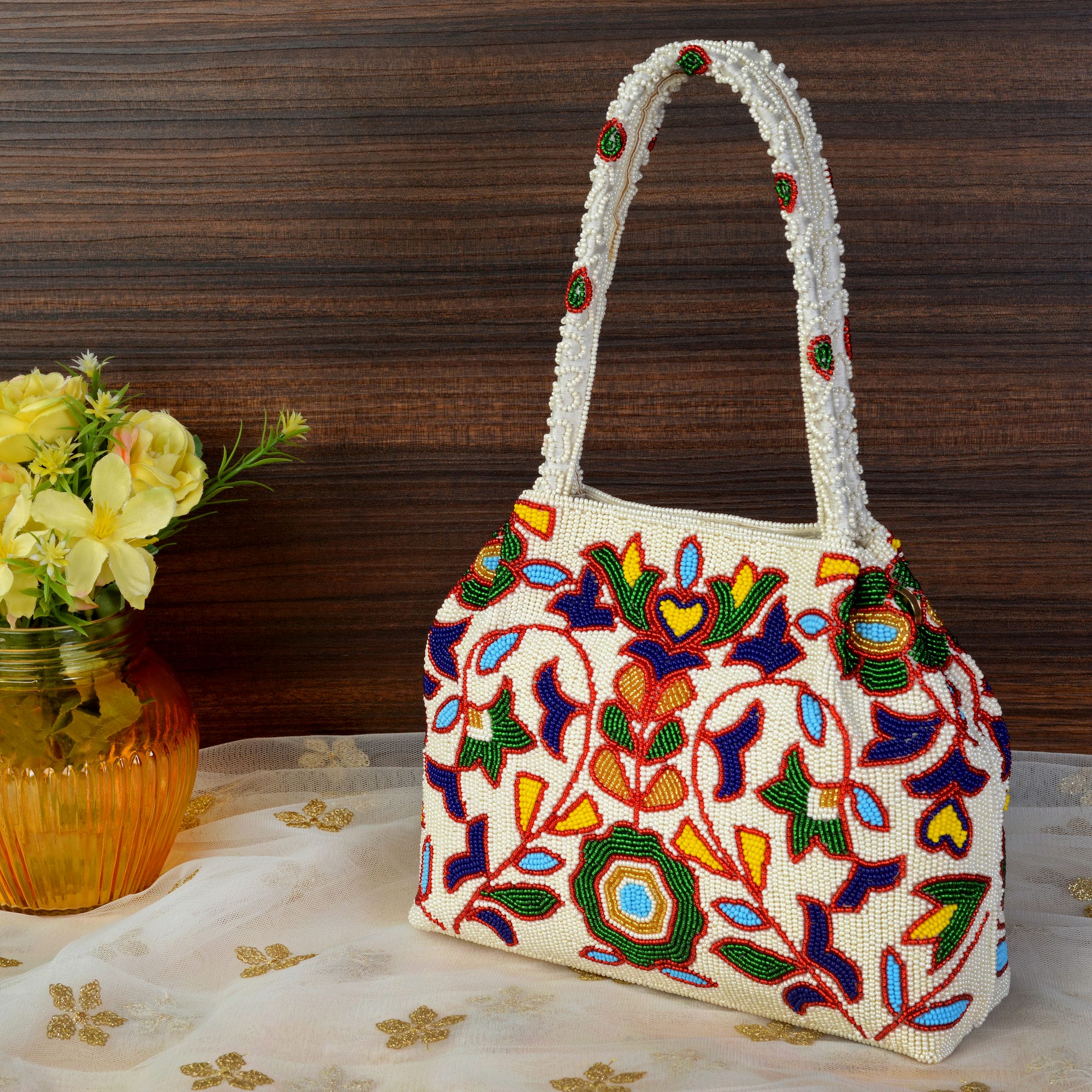Moti Patola Beaded Batva Handbag