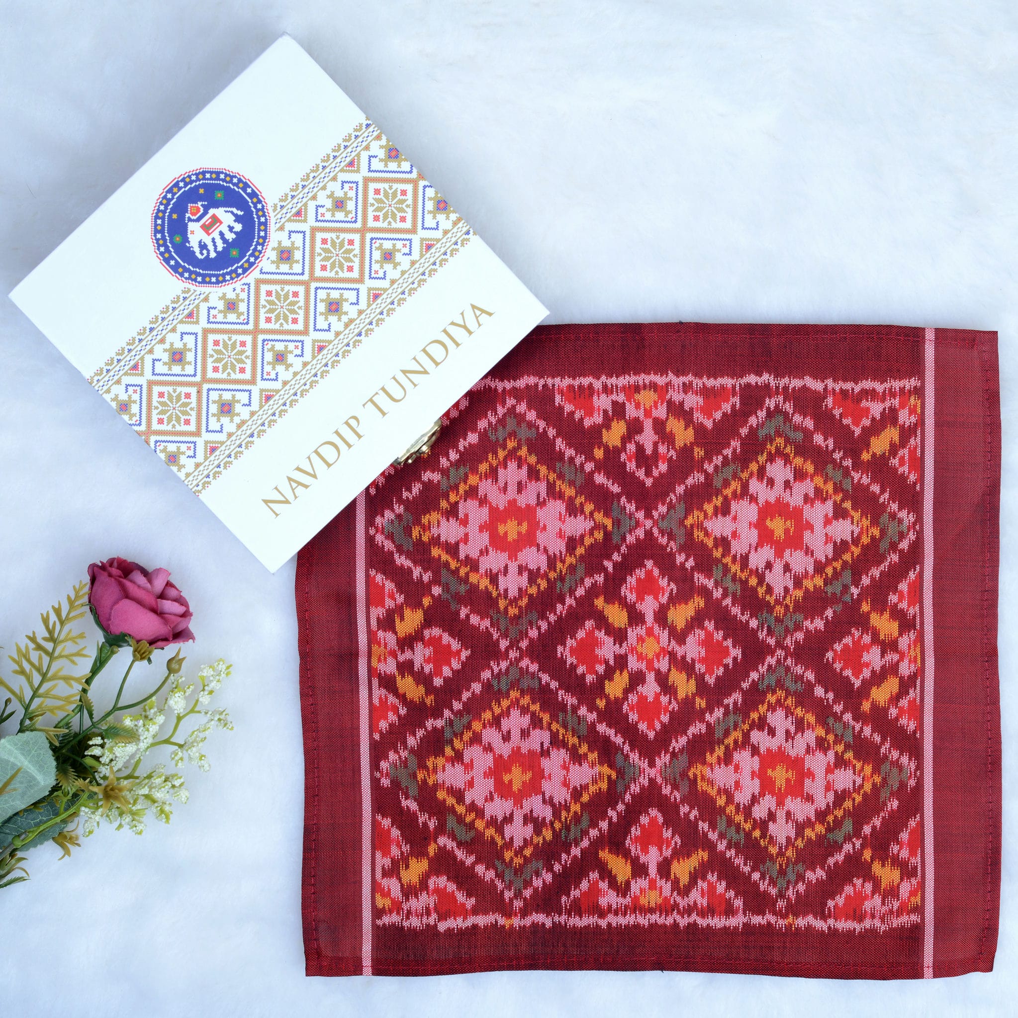 Single Ikat Pocket Square