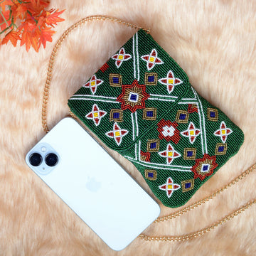 Mobile Cover Pearl Beaded Patola