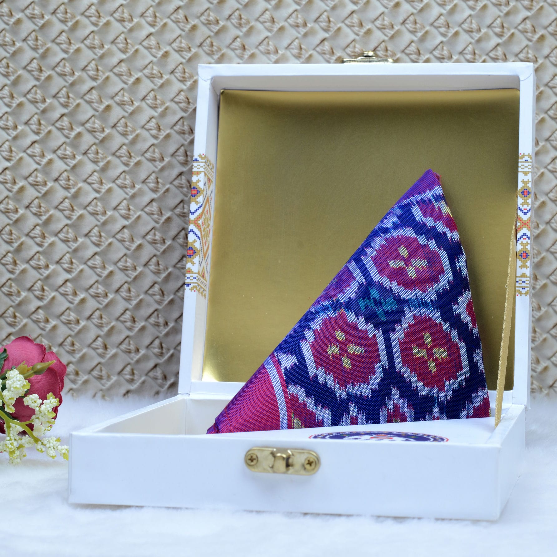 Single Ikat Pocket Square