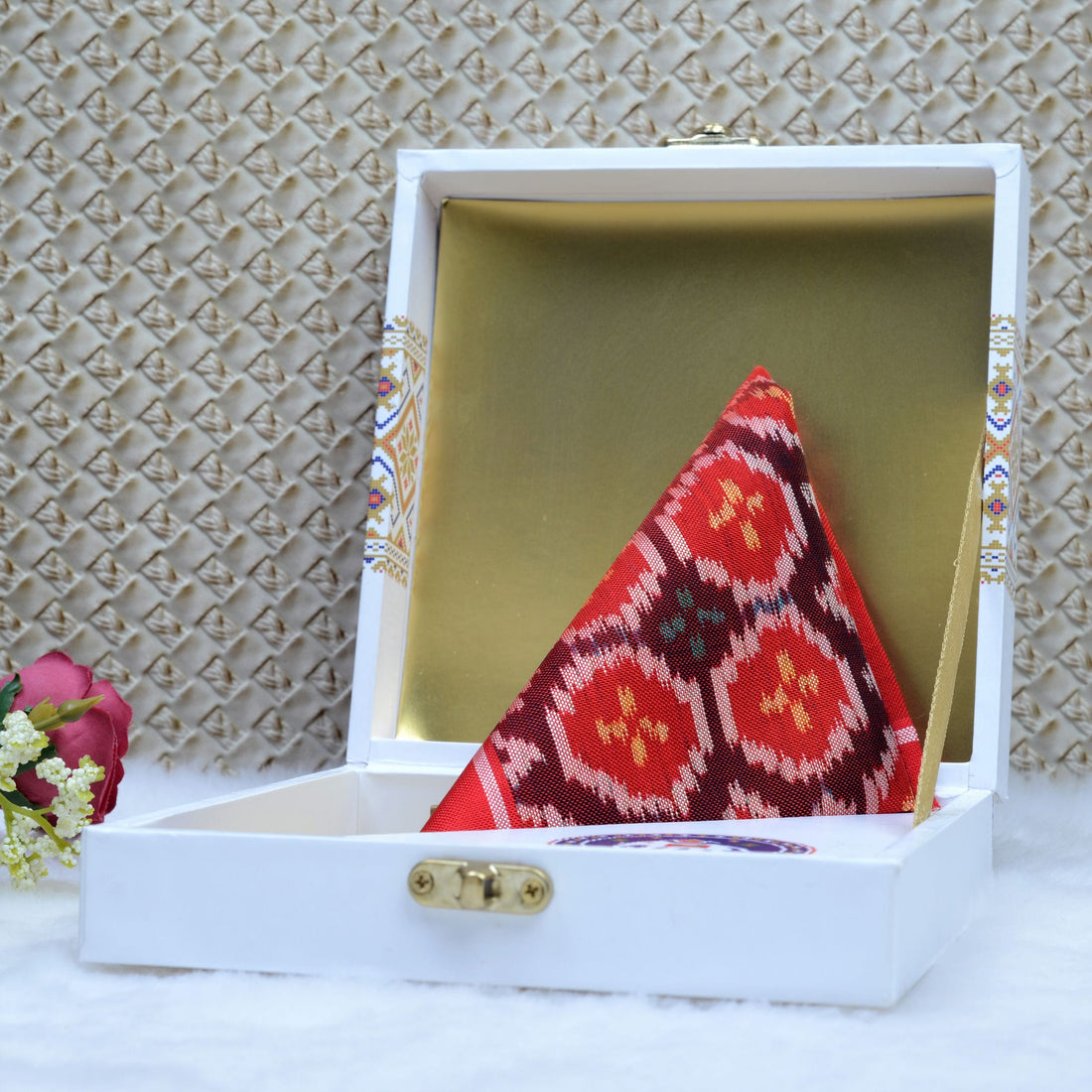 Single Ikat Pocket Square