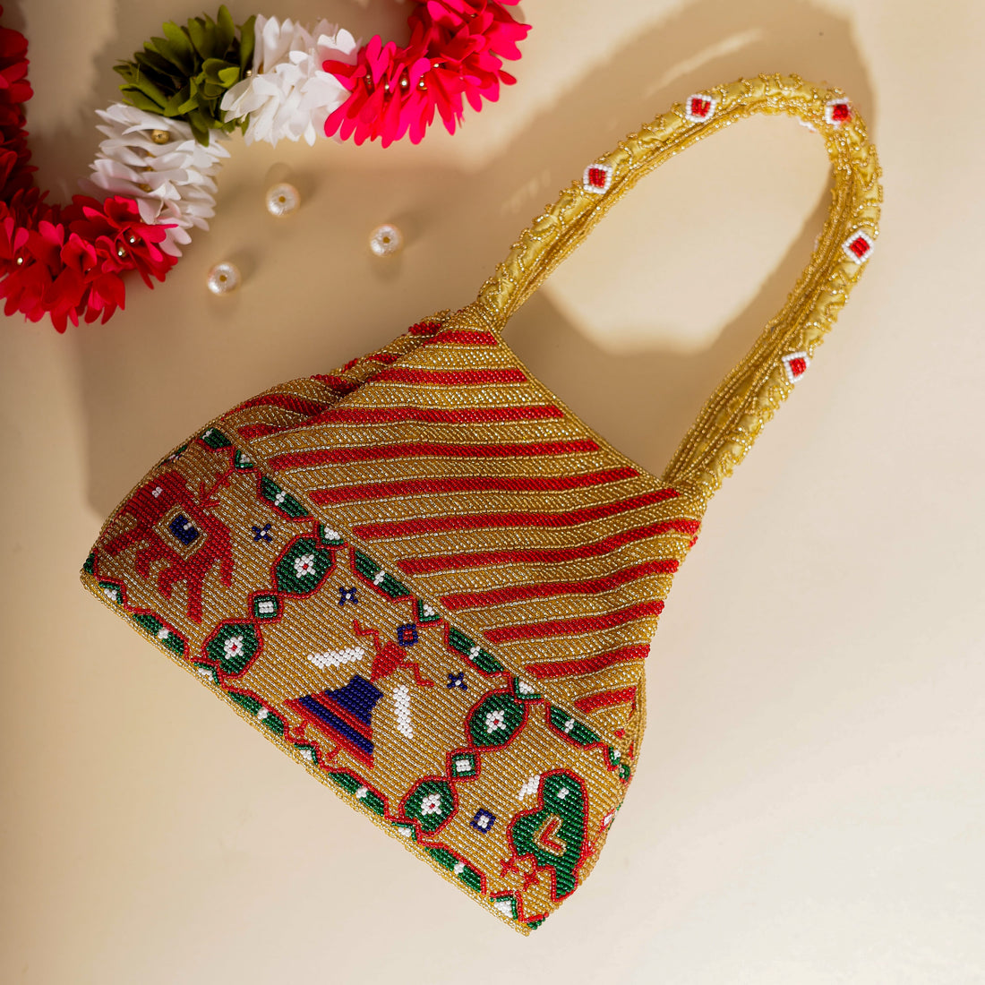 Moti Patola Beaded Batva Handbag