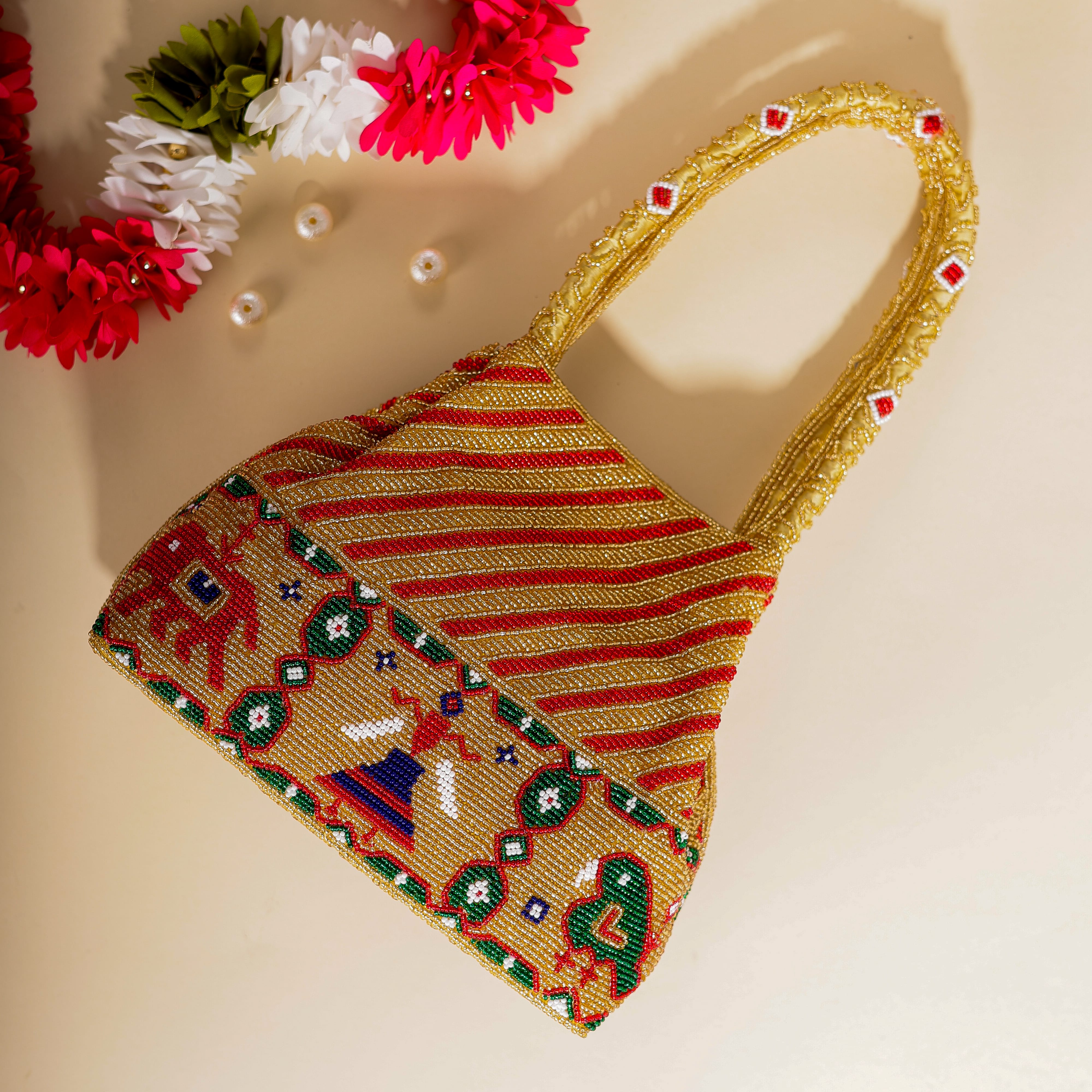 Moti Patola Beaded Batva Handbag