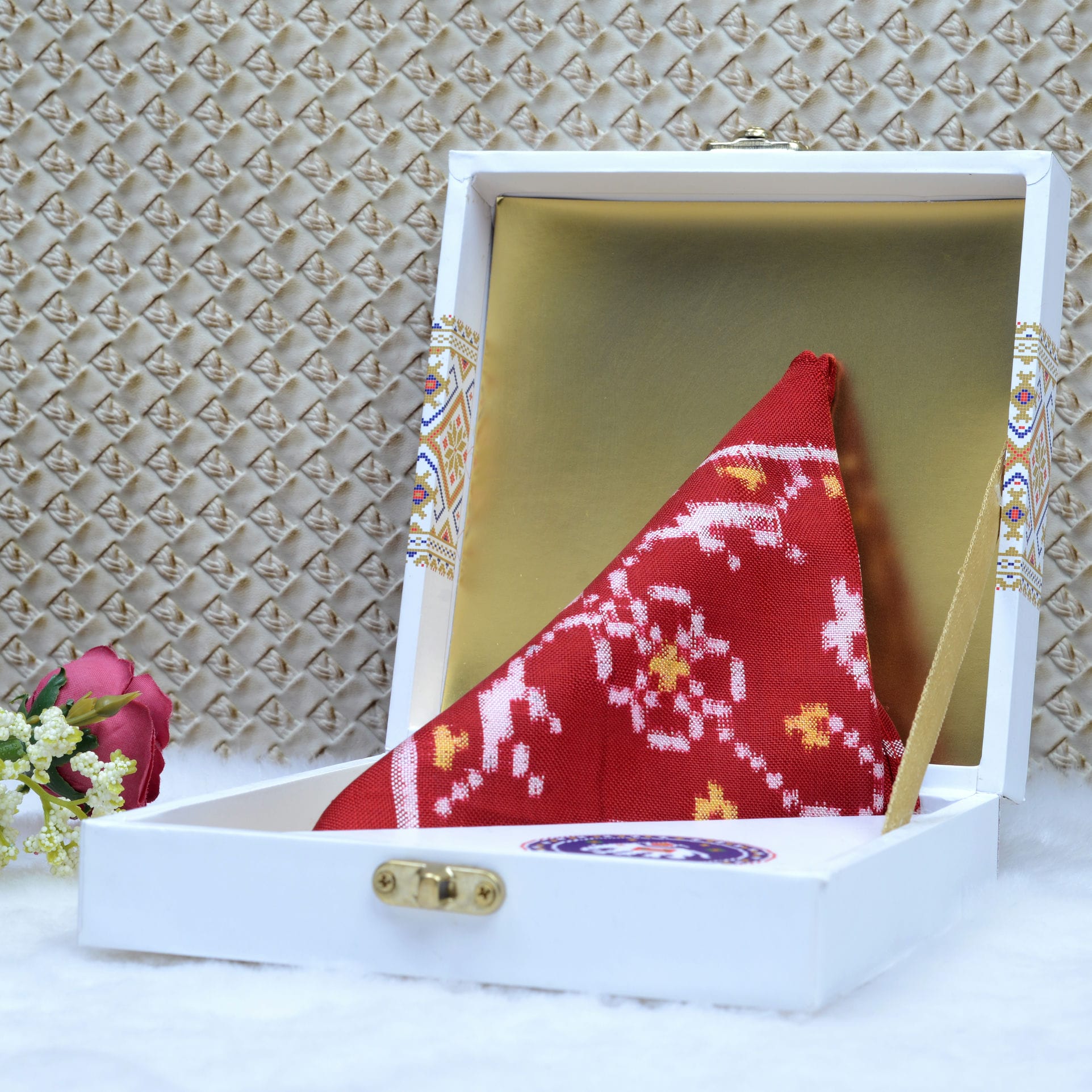 Double Ikat Pocket Square