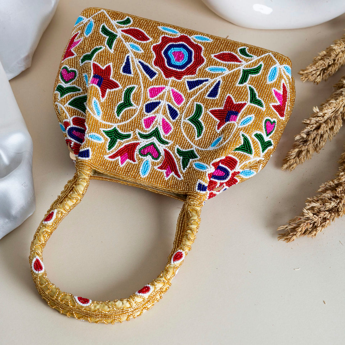 Moti Patola Beaded Batva Handbag