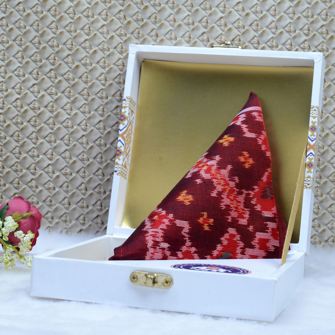 Single Ikat Pocket Square