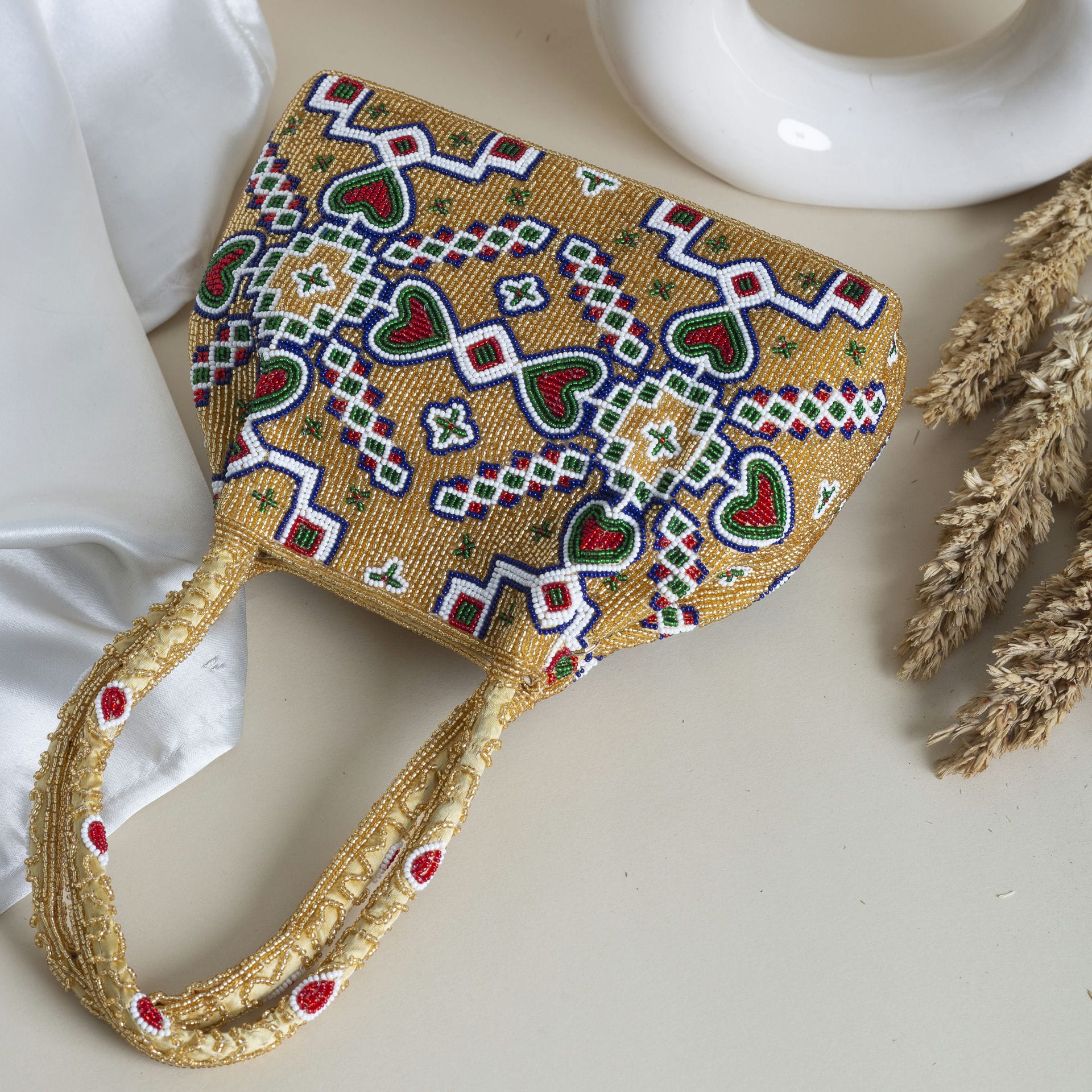 Moti Patola Beaded Batva Handbag