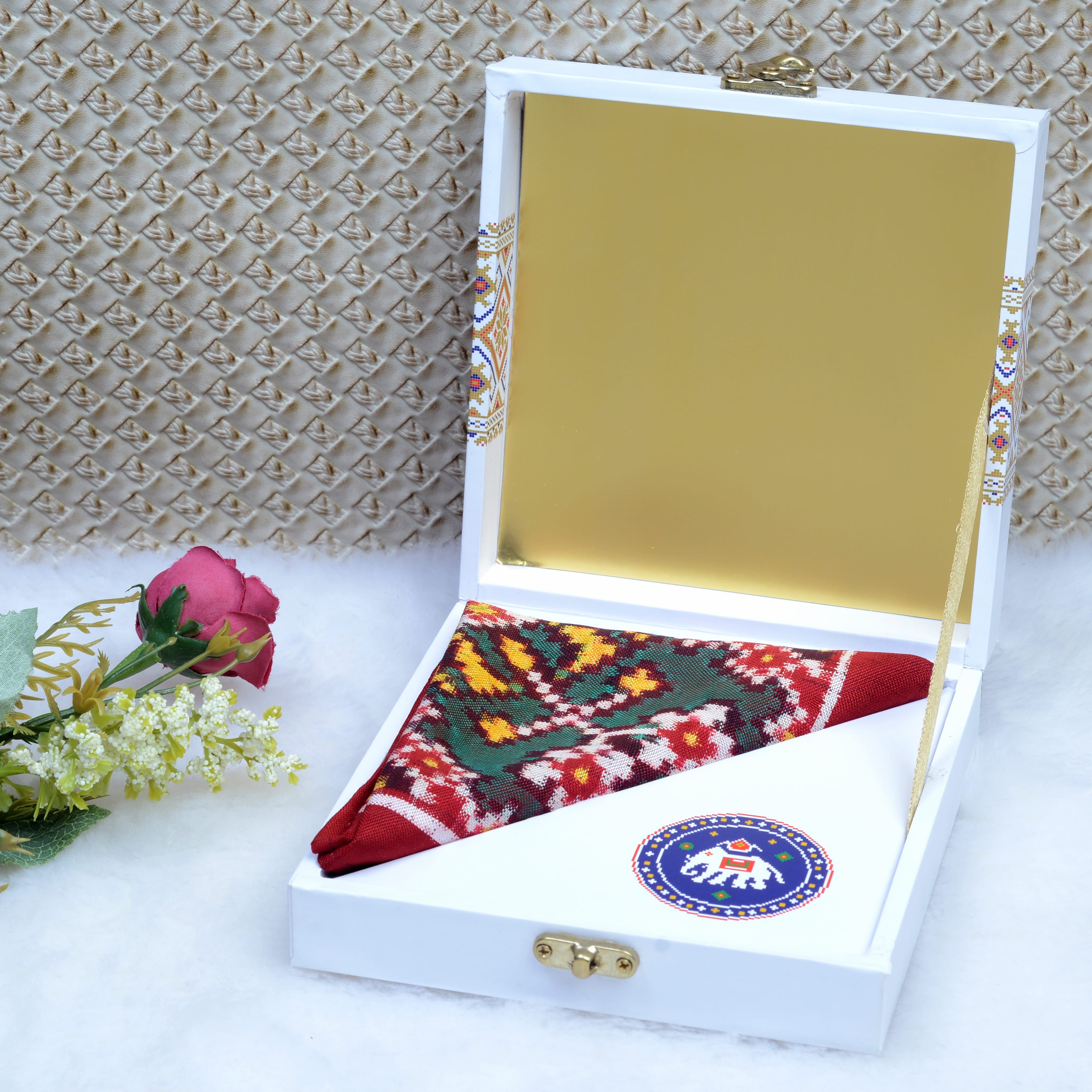 Double Ikat Pocket Square