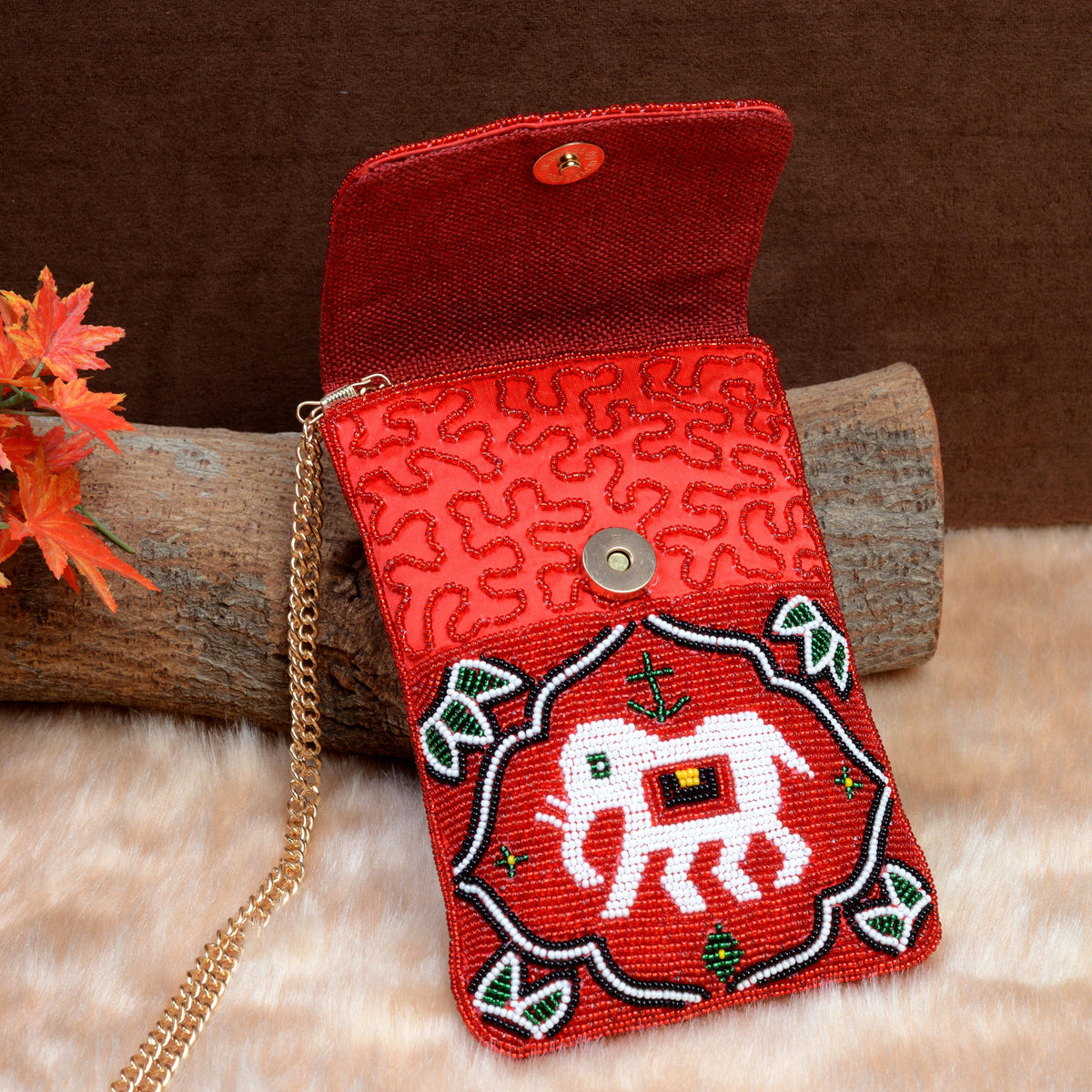 Mobile Cover Pearl Beaded Patola
