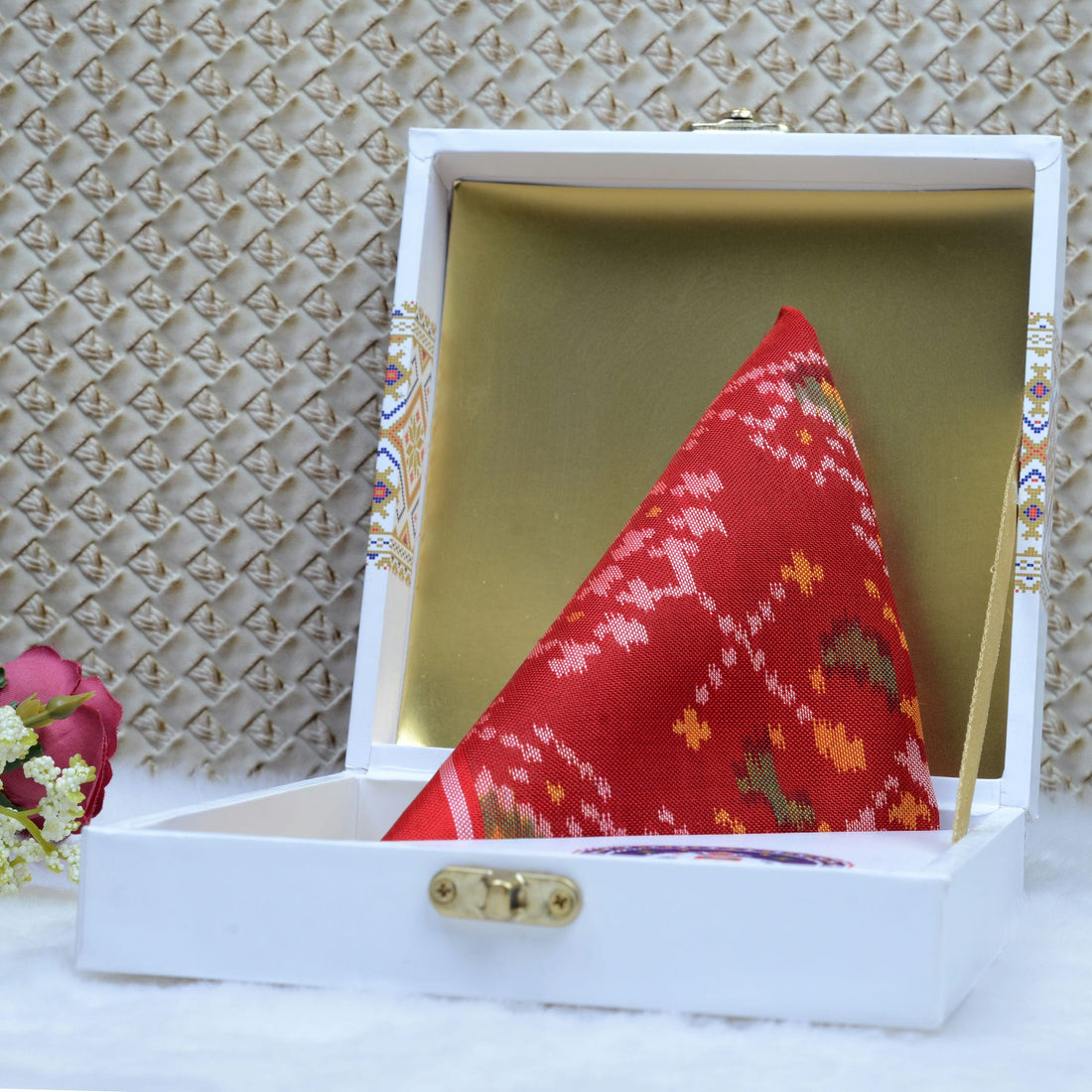 Single Ikat Pocket Square