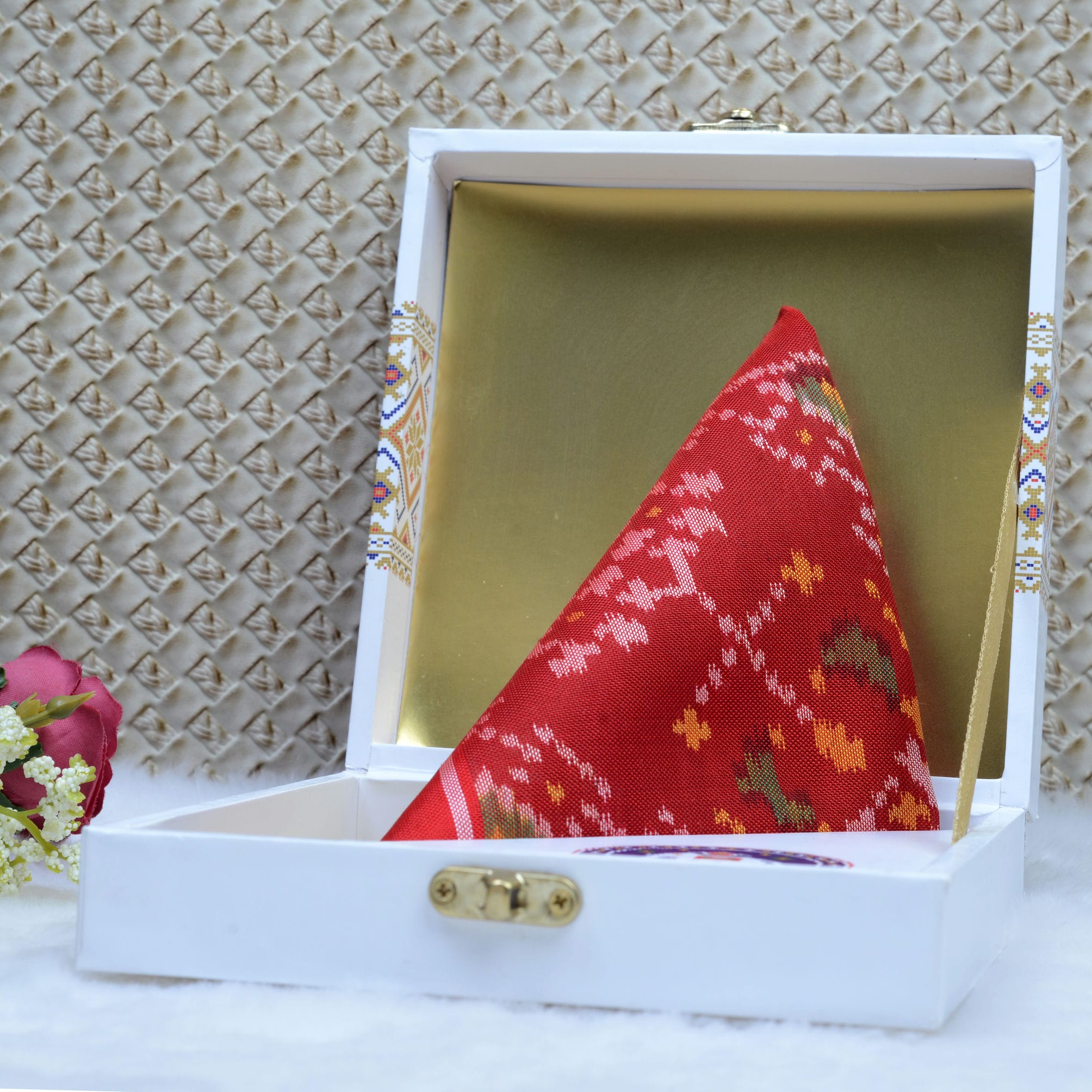 Single Ikat Pocket Square