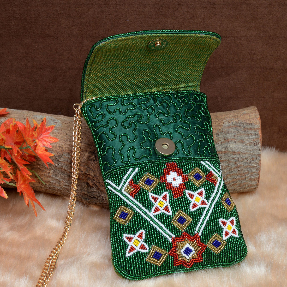 Mobile Cover Pearl Beaded Patola