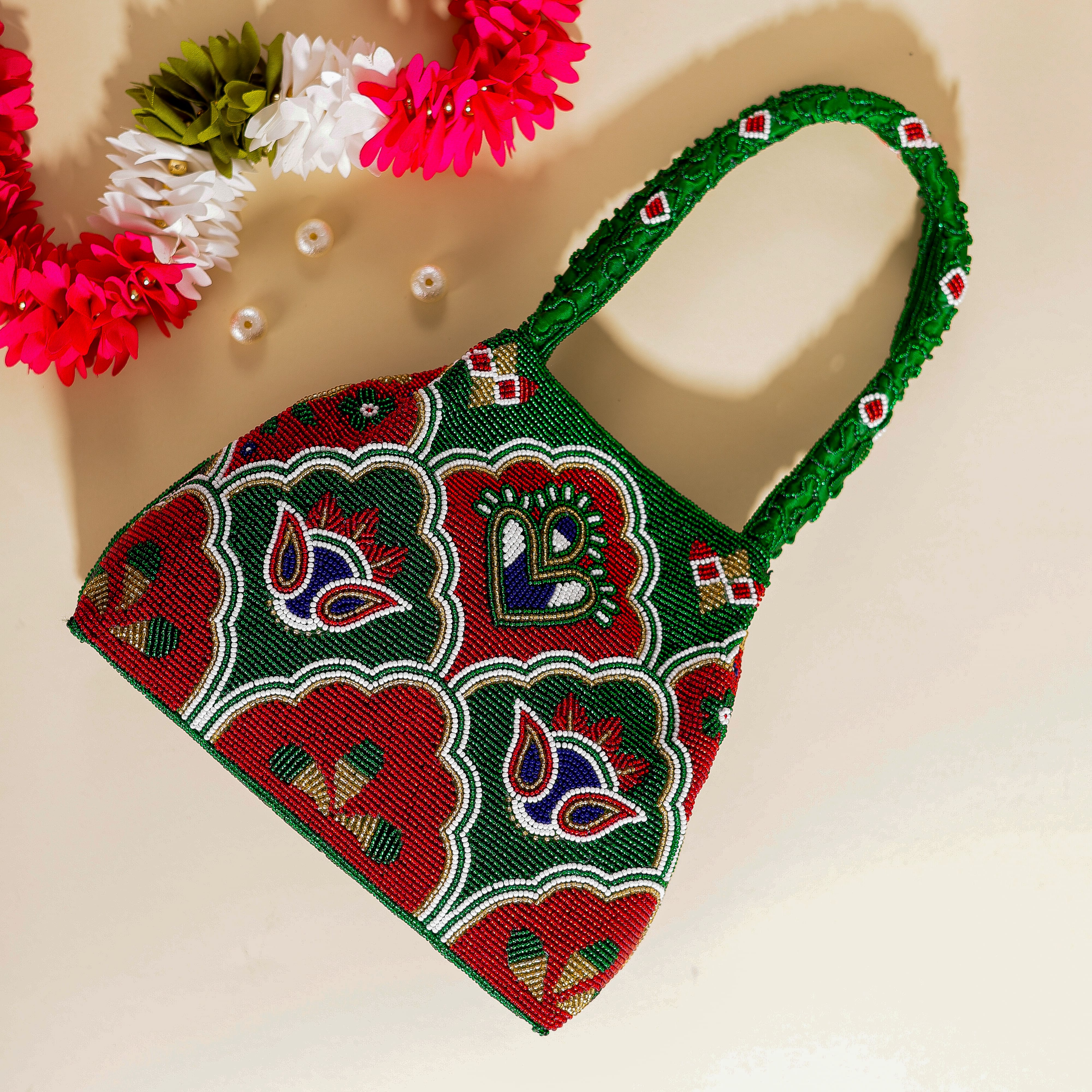 Moti Patola Beaded Batva Handbag