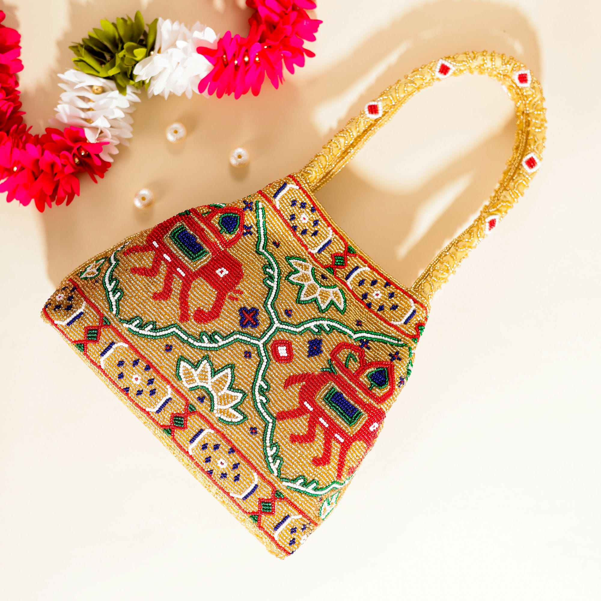 Moti Patola Beaded Batva Handbag