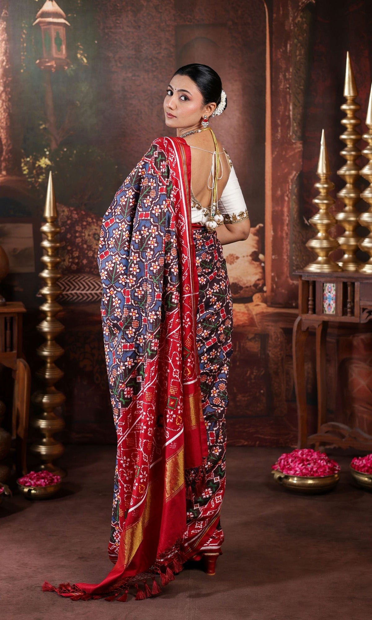 Natural Dye Double Ikat Patola Saree