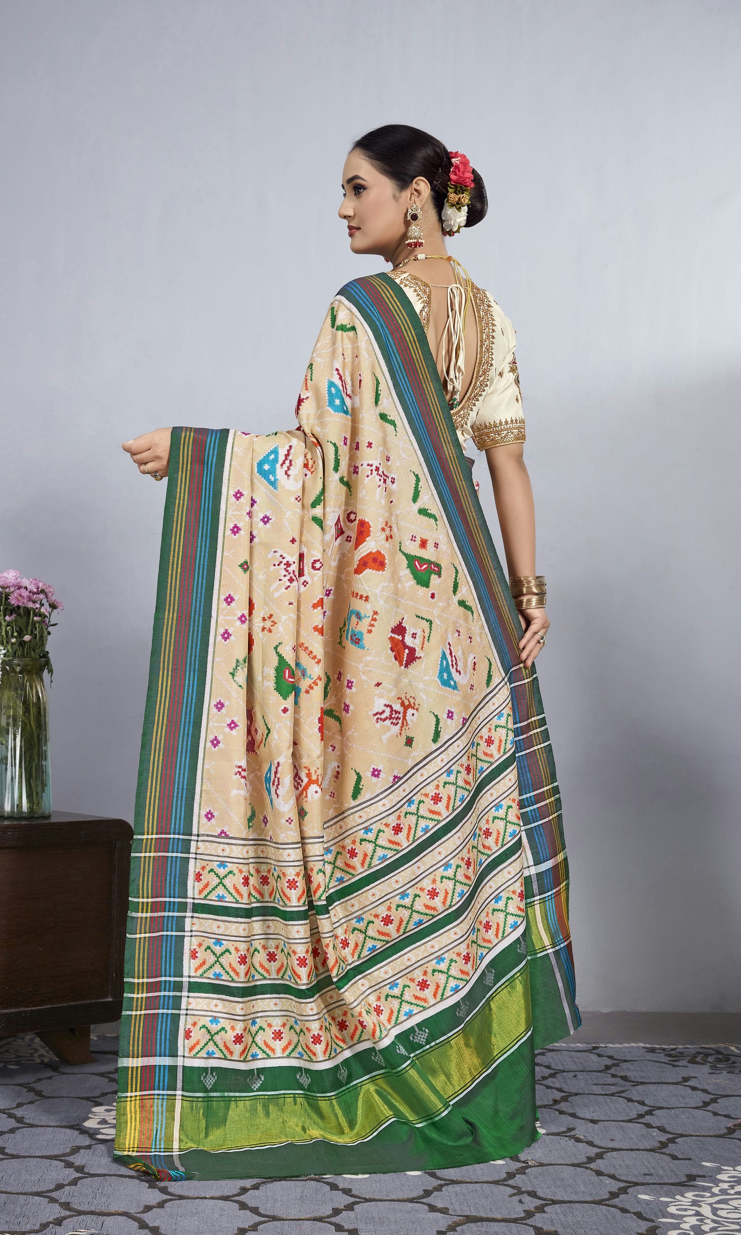Double Ikat Patola Saree 9 Motifs