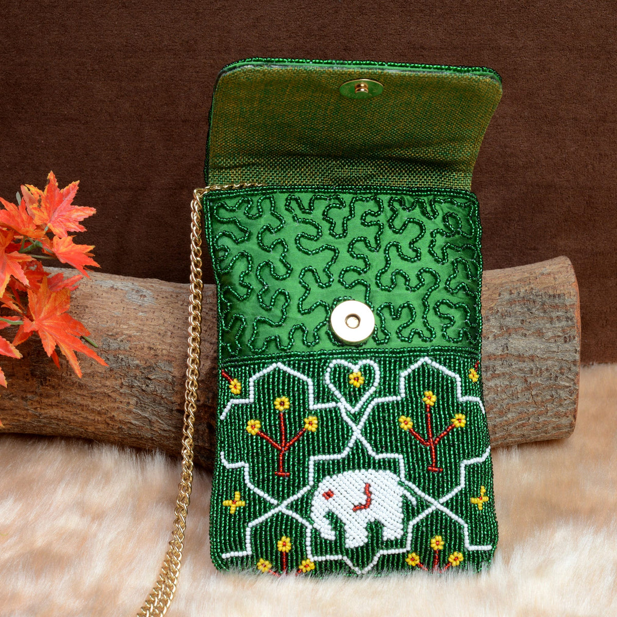 Mobile Cover Pearl Beaded Patola