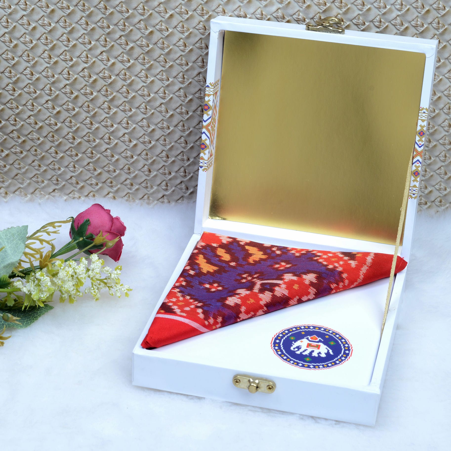 Single Ikat Pocket Square