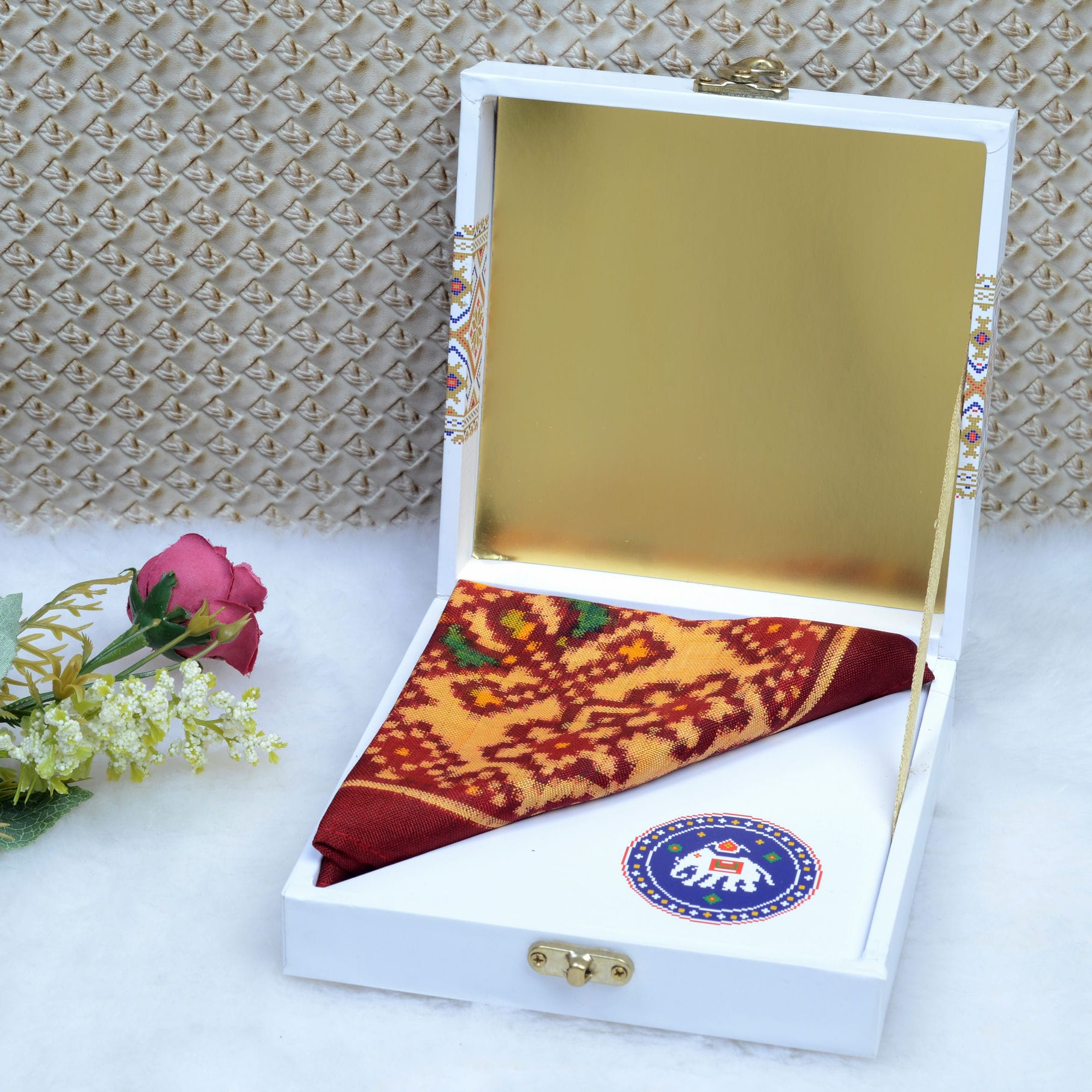 Double Ikat Pocket Square