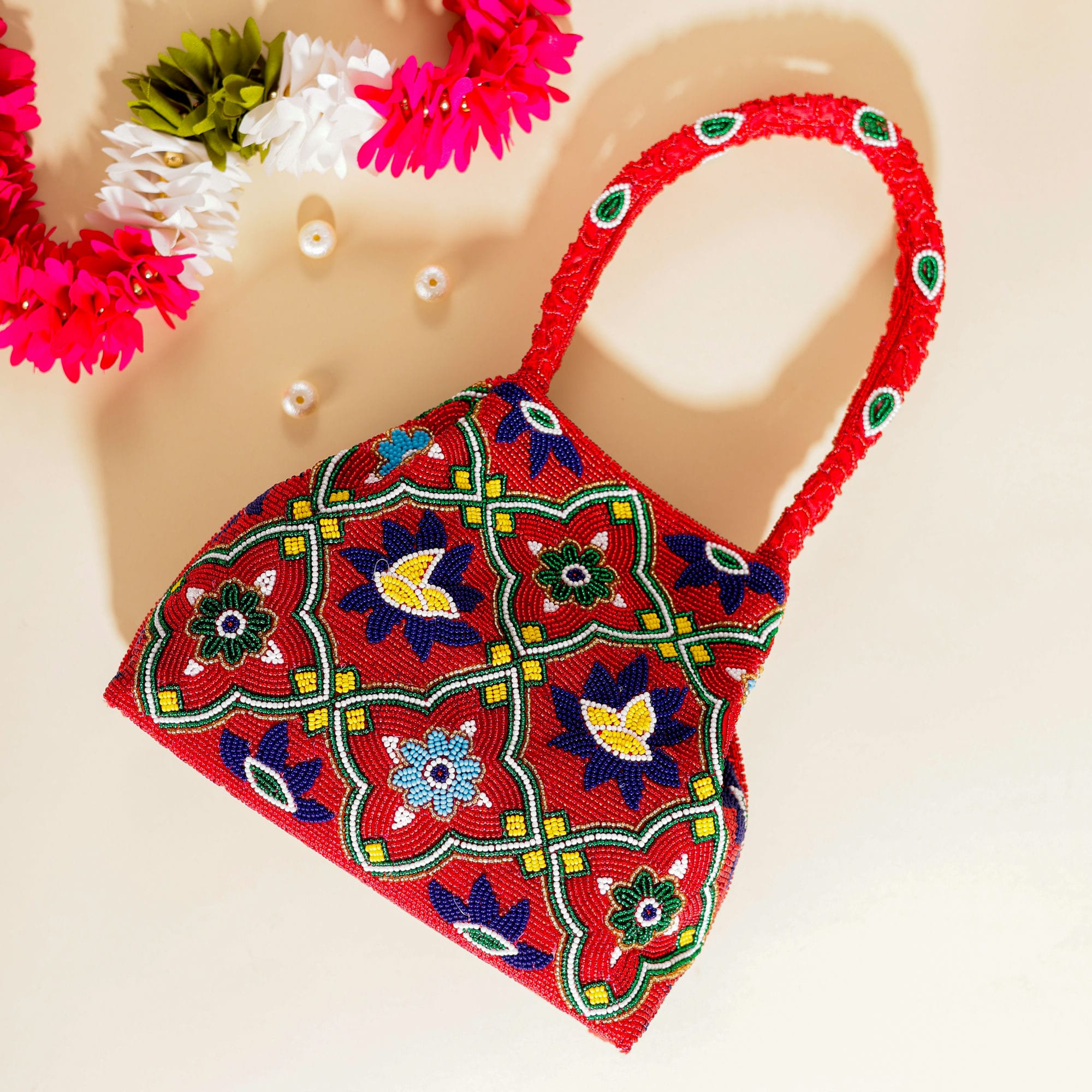 Moti Patola Beaded Batva Handbag