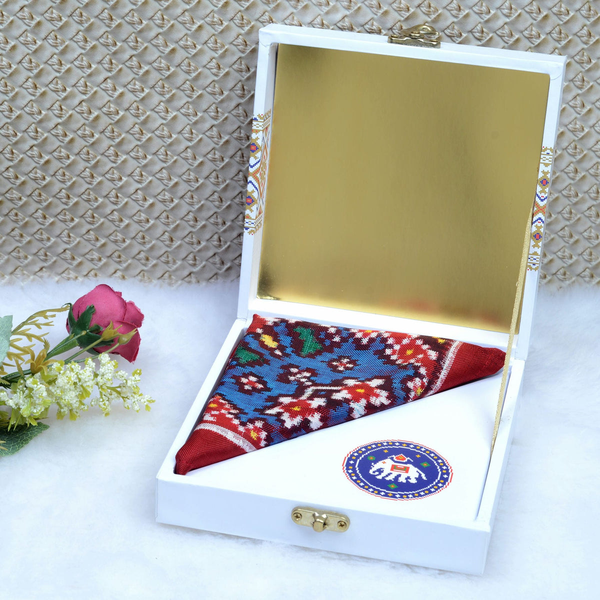 Double Ikat Pocket Square