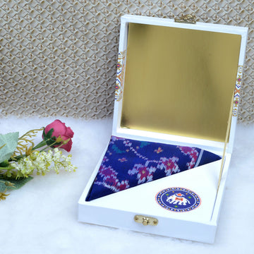 Single Ikat Pocket Square