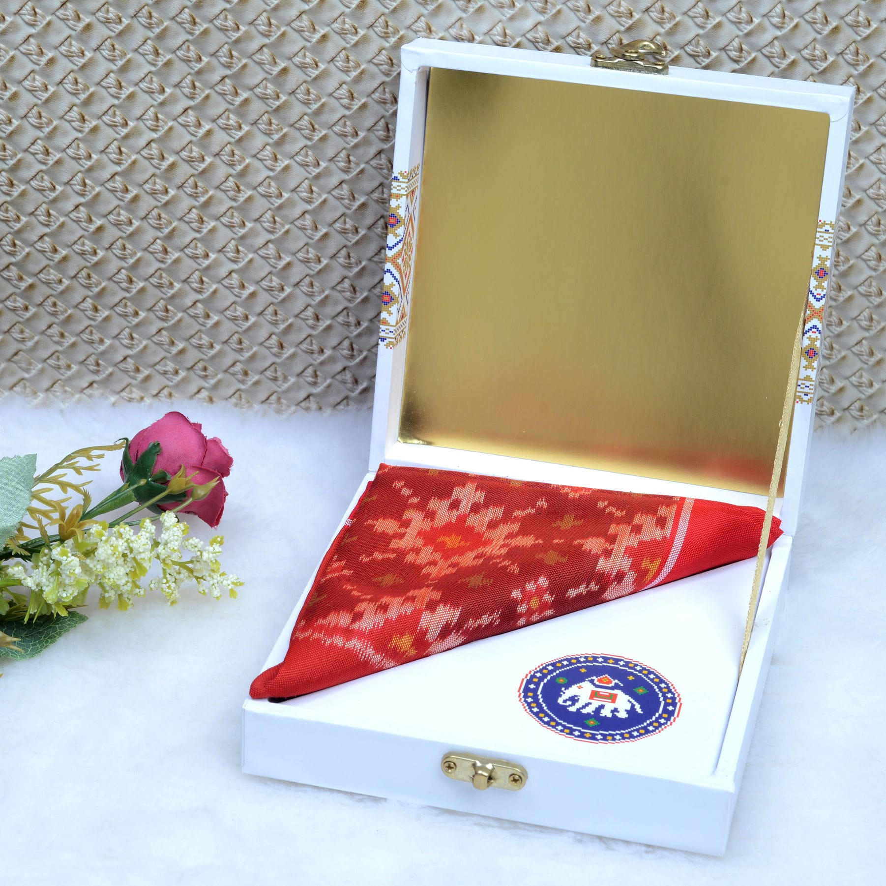 Single Ikat Pocket Square