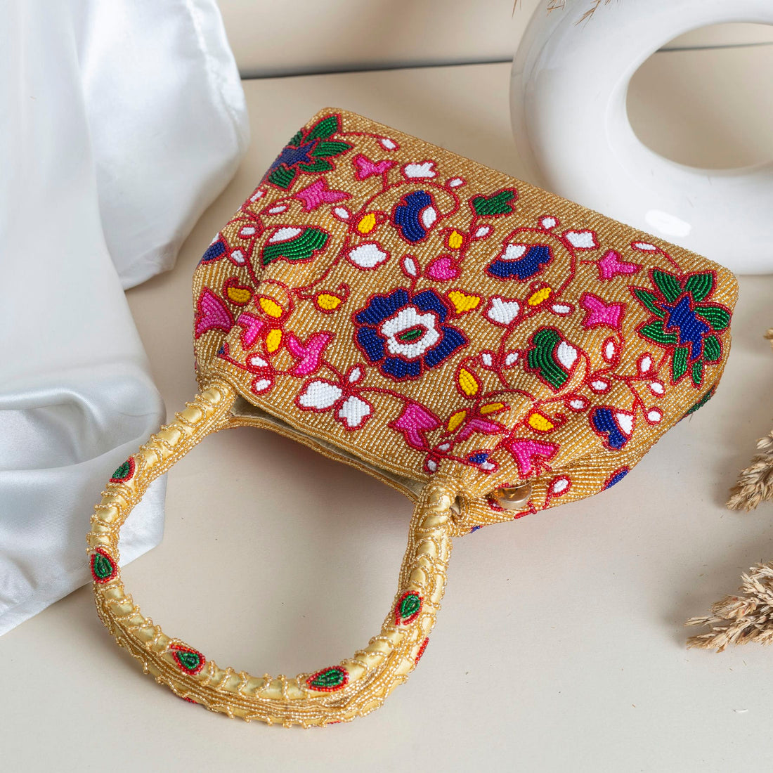 Moti Patola Beaded Batva Handbag