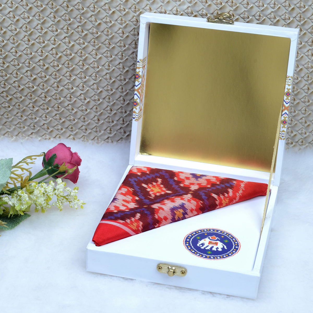 Single Ikat Pocket Square