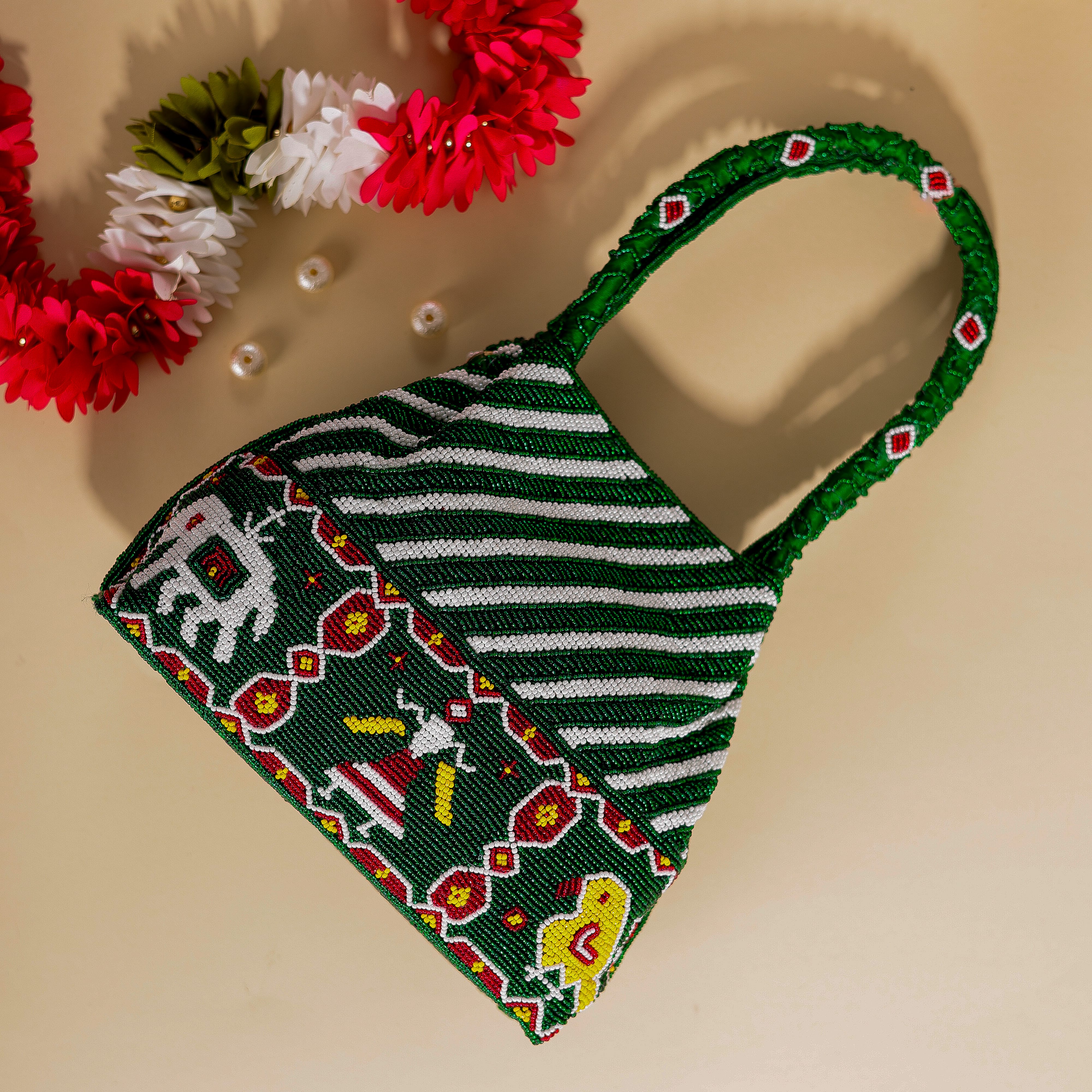 Moti Patola Beaded Batva Handbag