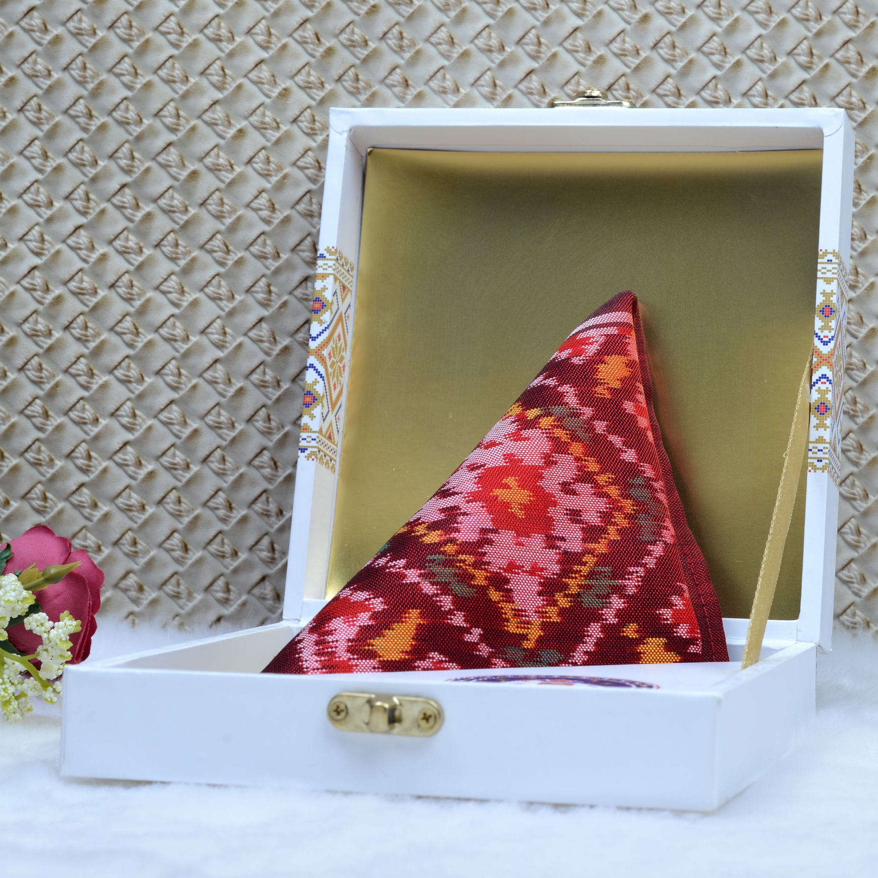 Single Ikat Pocket Square