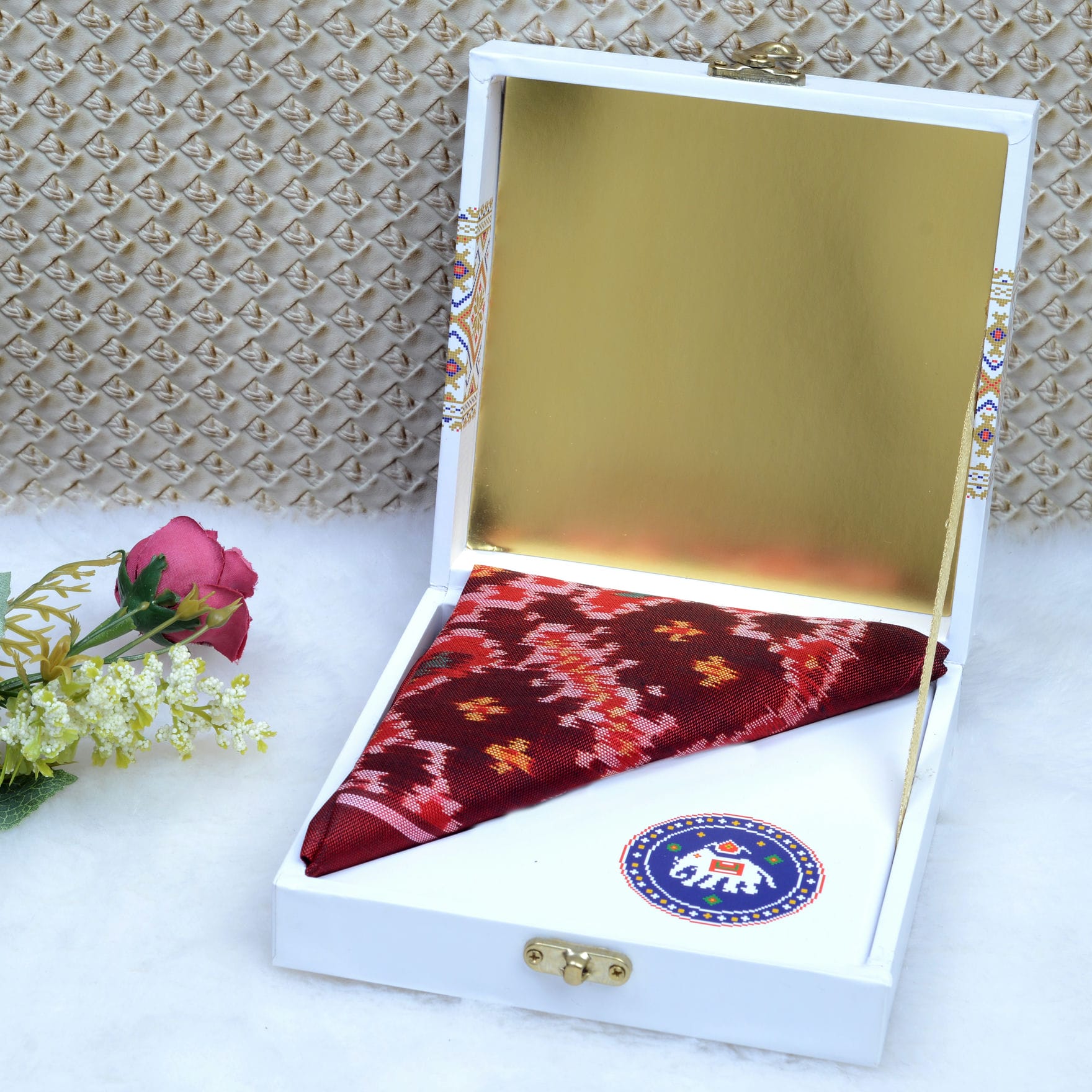 Single Ikat Pocket Square