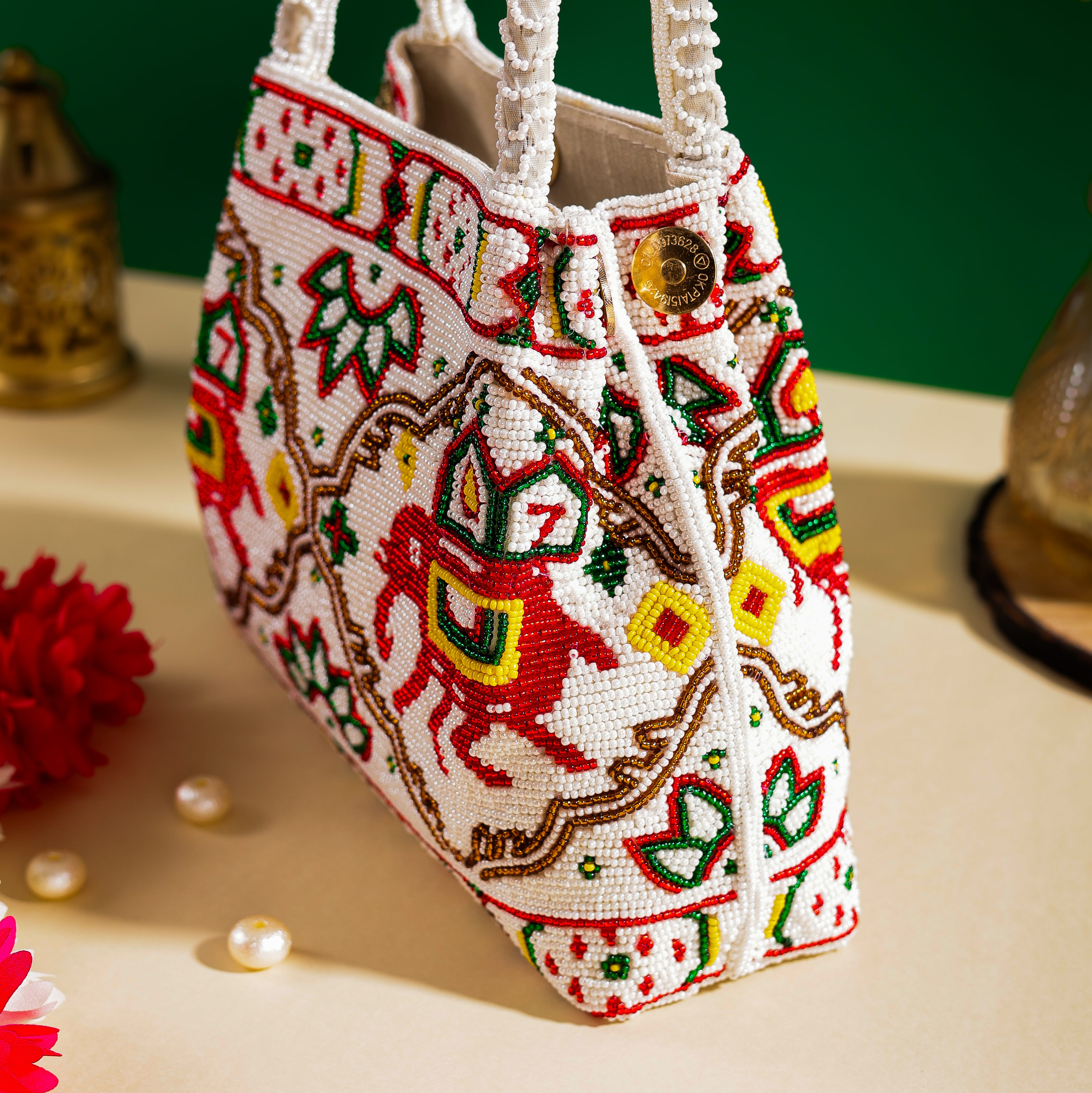 Moti Patola Beaded Batva Handbag